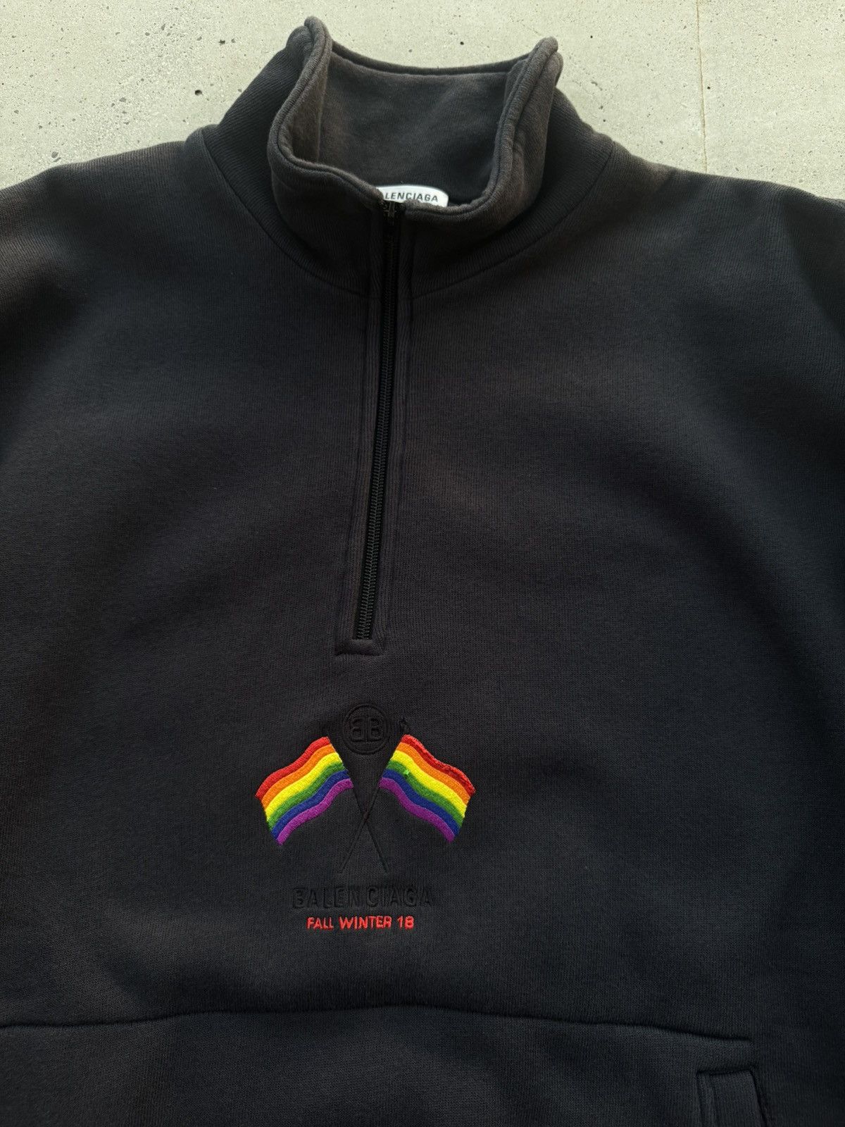 Balenciaga Balenciaga 3/4 Zip Sweater Jumper Designer Pride Hoodie SS18 Size US S / EU 44-46 / 1 - 2 Thumbnail