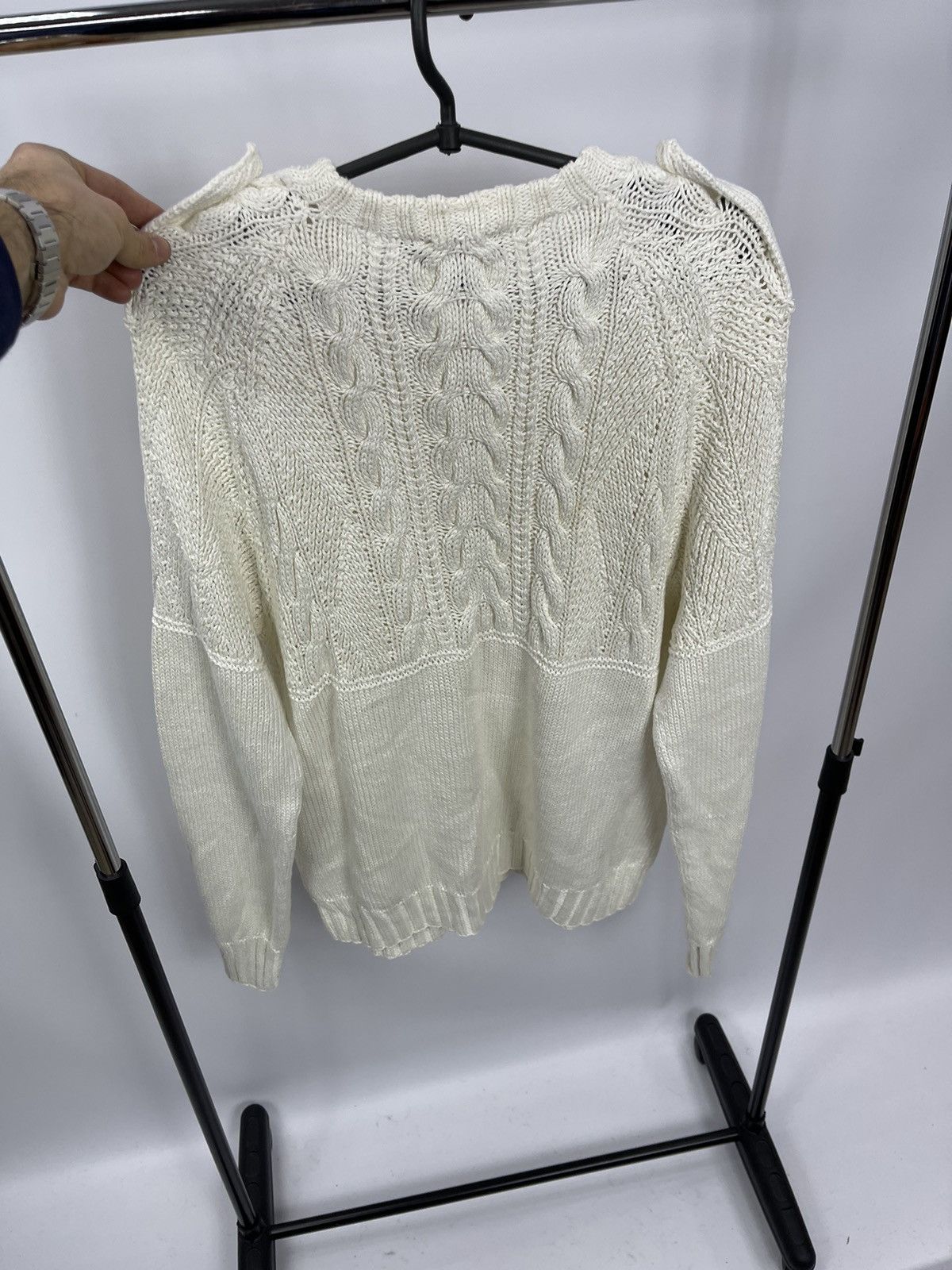 Polo Ralph Lauren Polo Ralph Laurent Sweater Hand Knit Size L Vintage90s Beige Size US L / EU 52-54 / 3 - 6 Thumbnail