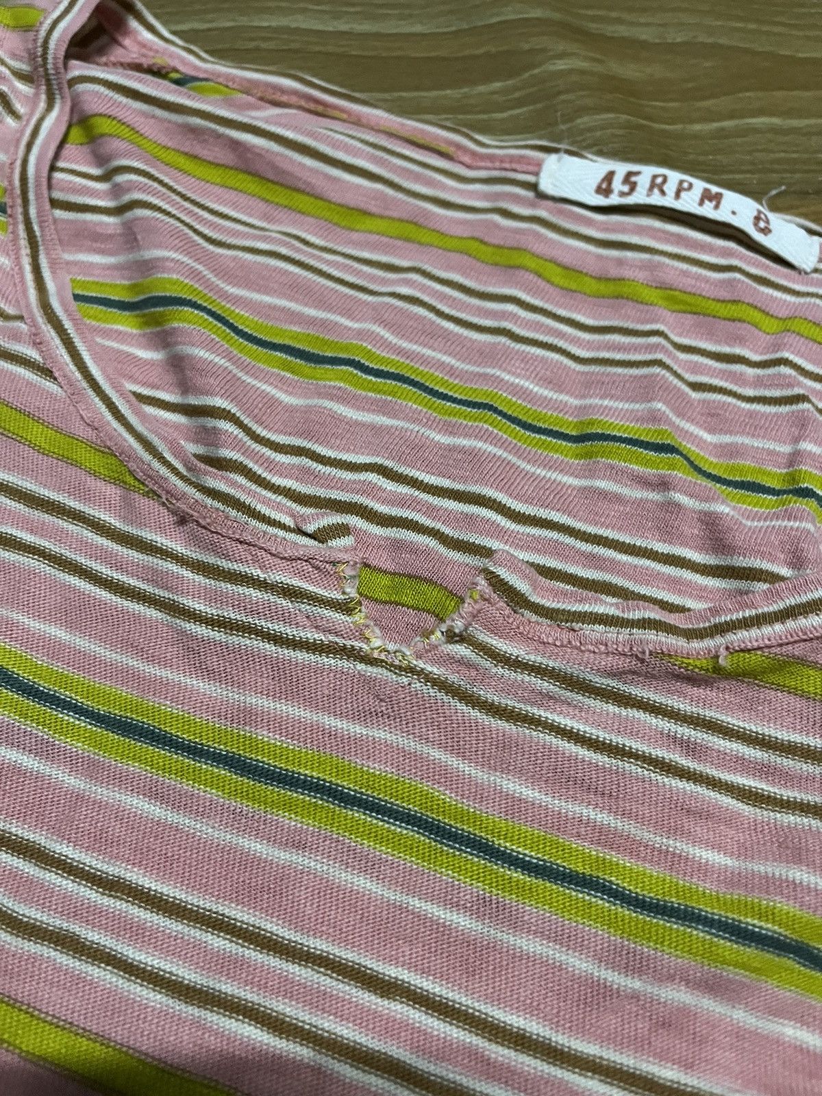 45rpm × Designer × Japanese Brand RARE !! 45 RPM Stripe R logo Japan Long Sleeve 🇯🇵 Size S / US 4 / IT 40 - 2 Thumbnail