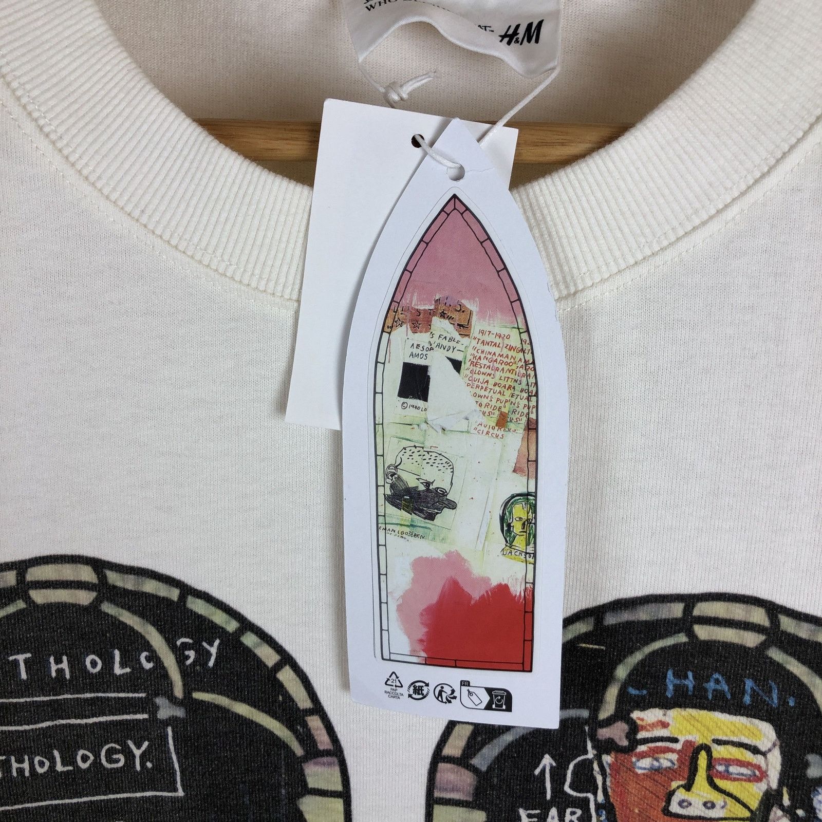 H&M × Jean-Michel Basquiat × Who Decides War WHO DECIDES WAR x Basquiat x H&M Long Sleeve Relaxed T-Shirt Size US XXL / EU 58 / 5 - 6 Thumbnail