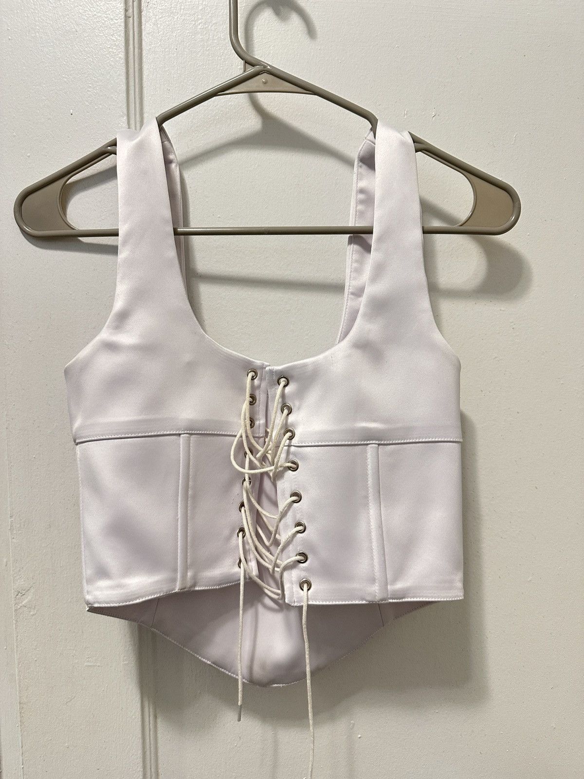 Guizio Danielle Guizio Satin Corset Top Size M / US 6-8 / IT 42-44 - 3 Thumbnail