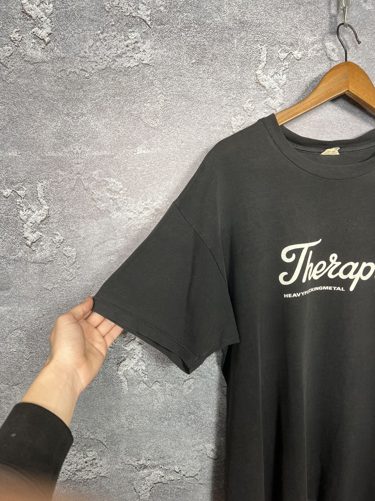 Band Tees 90's Therapy ? Irony Heavy Fucking Metal Tee Faded Size US XL / EU 56 / 4 - 4 Thumbnail