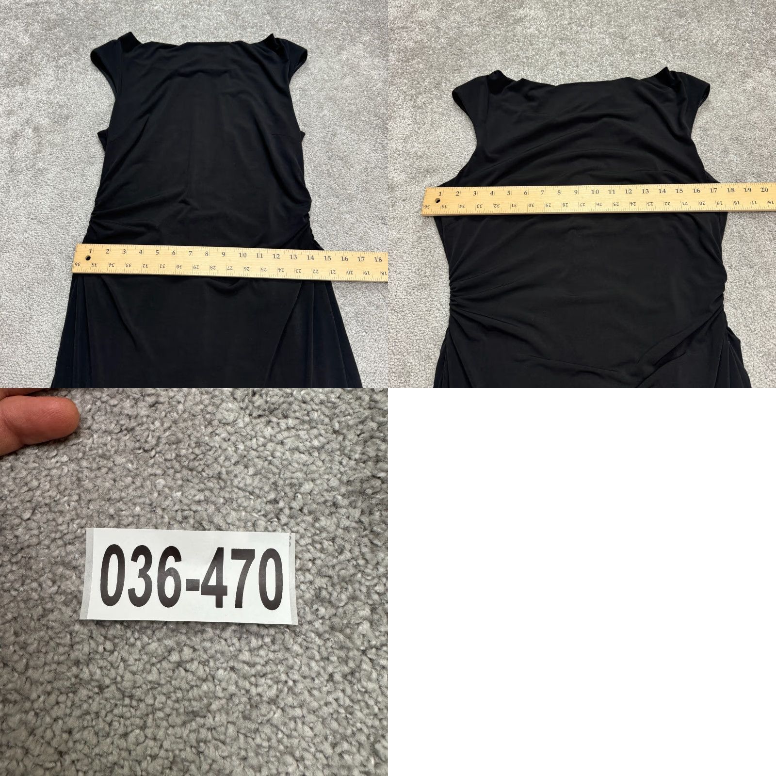 Vintage David Meister Dress Womens 12 Black NWT Ruched Knee Length Sheath Vintage 90s Workwear Size XL / US 12-14 / IT 48-50 - 9 Thumbnail