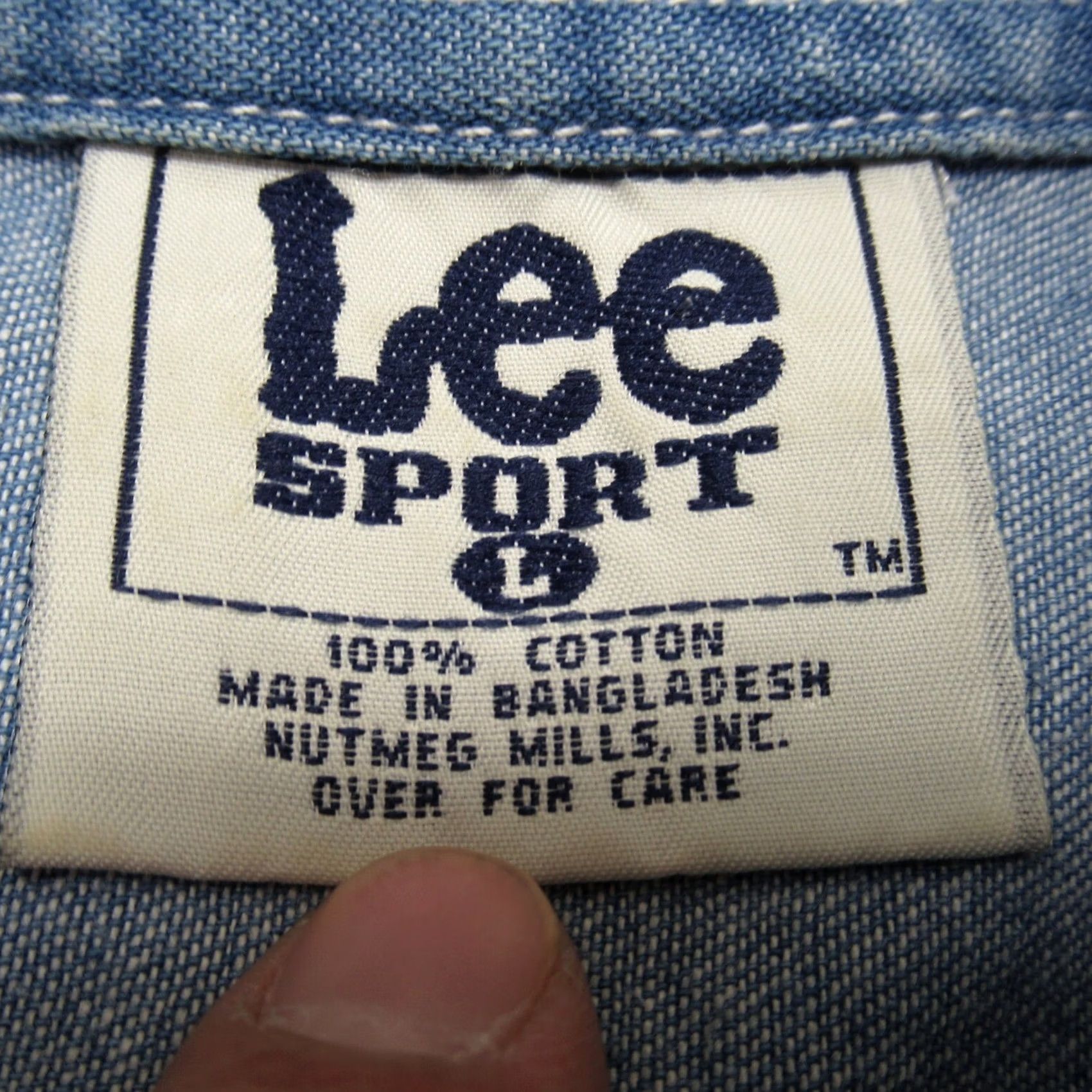 Lee VINTAGE Denver Broncos Shirt Men L Lee Blue Chambray Button Down Long Sleeve VTG 90s Size US L / EU 52-54 / 3 - 3 Thumbnail