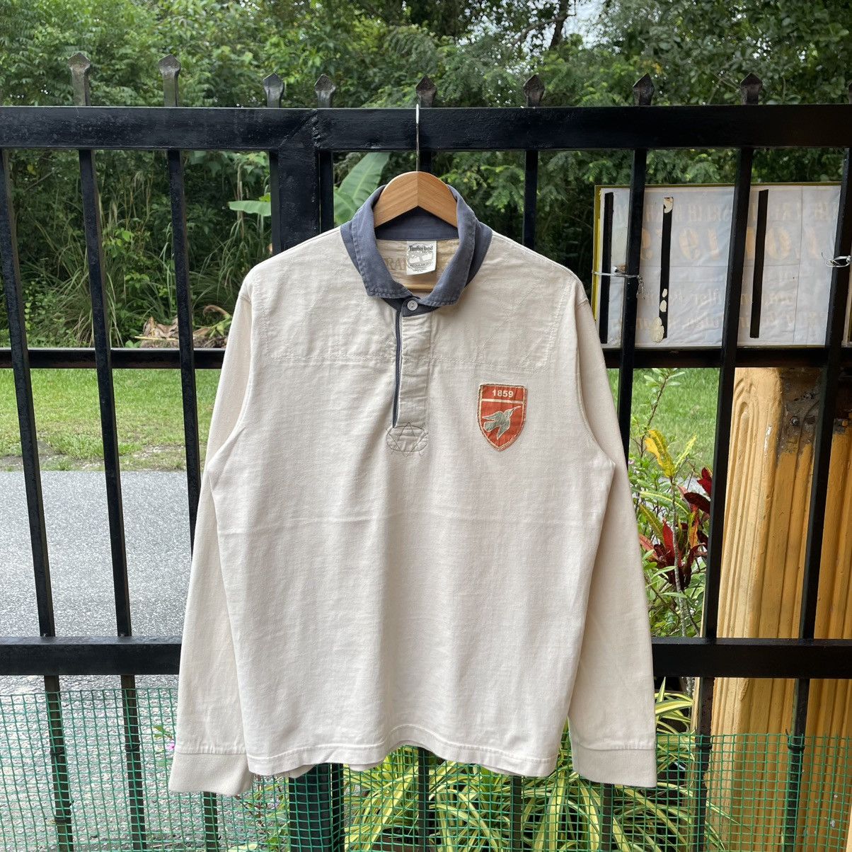 Timberland 🔥Vintage Timberland Regular Fit Polos Rugby Shirts Size US L / EU 52-54 / 3 - 1 Thumbnail