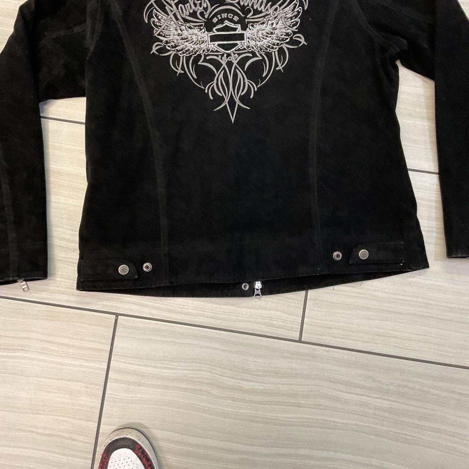 Harley Davidson Vintage Harley Davidson Women’s Suede Biker Jacket Size XL / US 12-14 / IT 48-50 - 6 Thumbnail