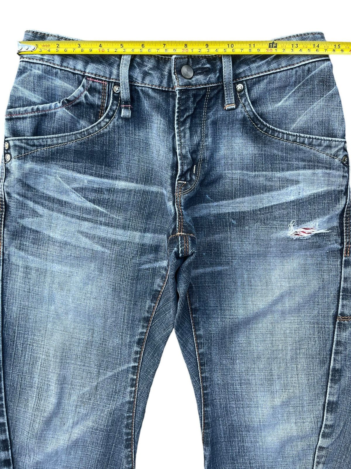 Japanese Brand Vintage Japanese Brand Blue Washed J Cut Vulgar Barrel Jeans Size US 28 / EU 44 - 15 Thumbnail