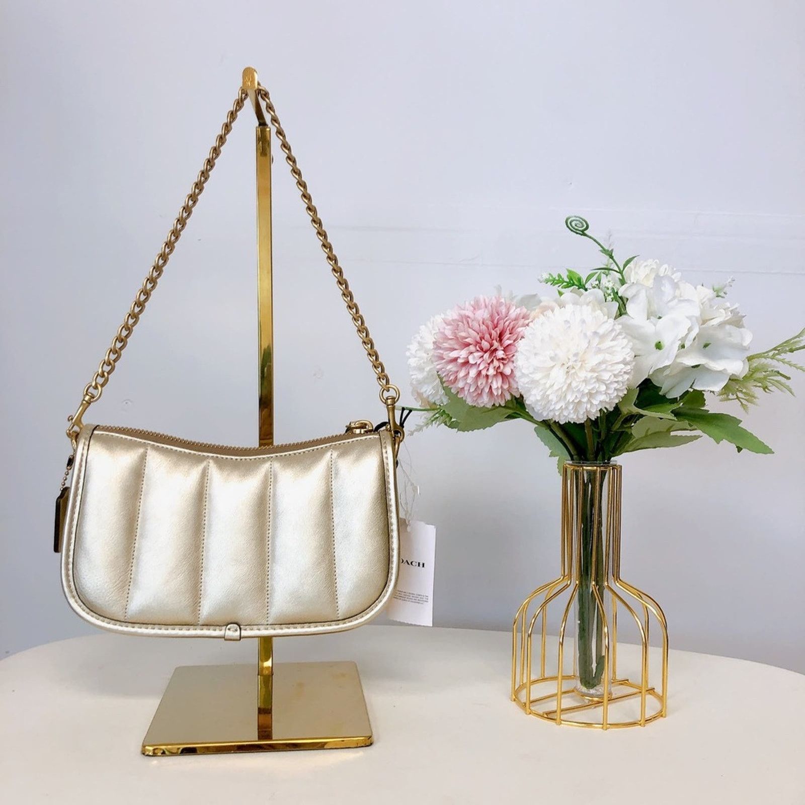 Coach Coach C6746 Swinger 20 With Quilting IN Metallic Soft Gold Size ONE SIZE - 1 Thumbnail
