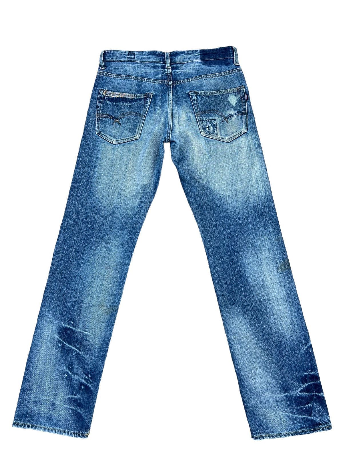 Vintage Bartack Japan Distressed Patchwork Boro Denim Jeans Size US 31 - 2 Thumbnail