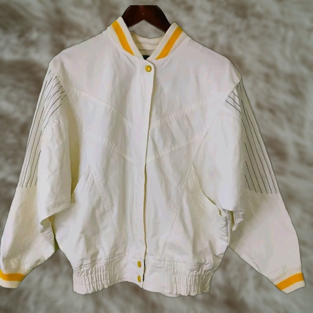 Etro VINTAGE Atomman Comic Pop Art Lightweight Bomber Jacket S White Unisex Adults Regular Porsha Zip Stand-Up Collar 80s Comics Theme Rare Size US S / EU 44-46 / 1 - 1 Thumbnail