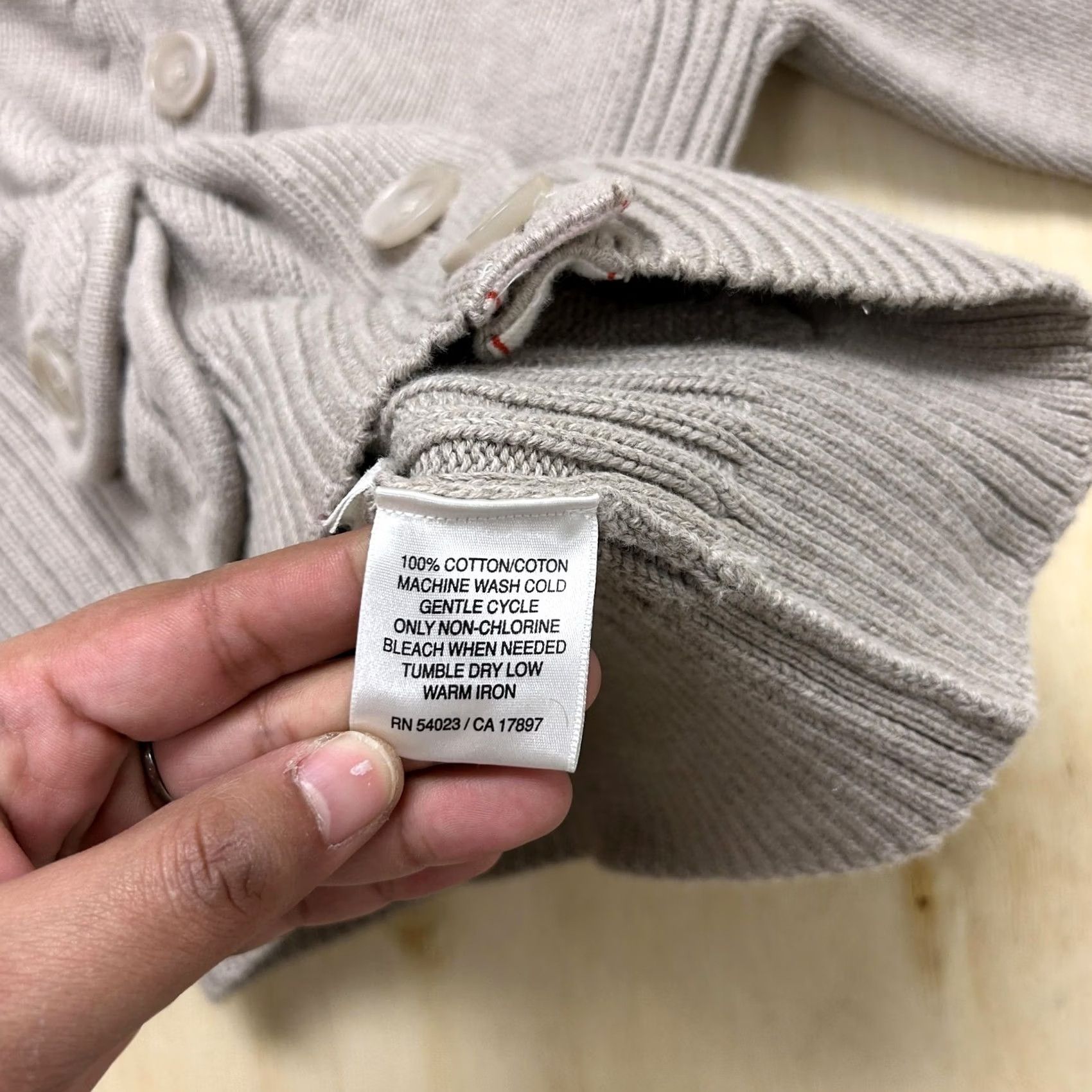 Old Navy Y2K Old Navy Cardigan Sweater Women Medium Gray Hooded Button Front Pockets Knit Size M / US 6-8 / IT 42-44 - 7 Thumbnail