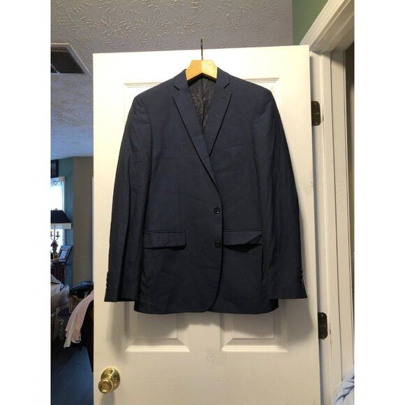 Bar III barIII men's blue 100%wool sport coat jacket blazer size:42R Size 42R - 1 Thumbnail