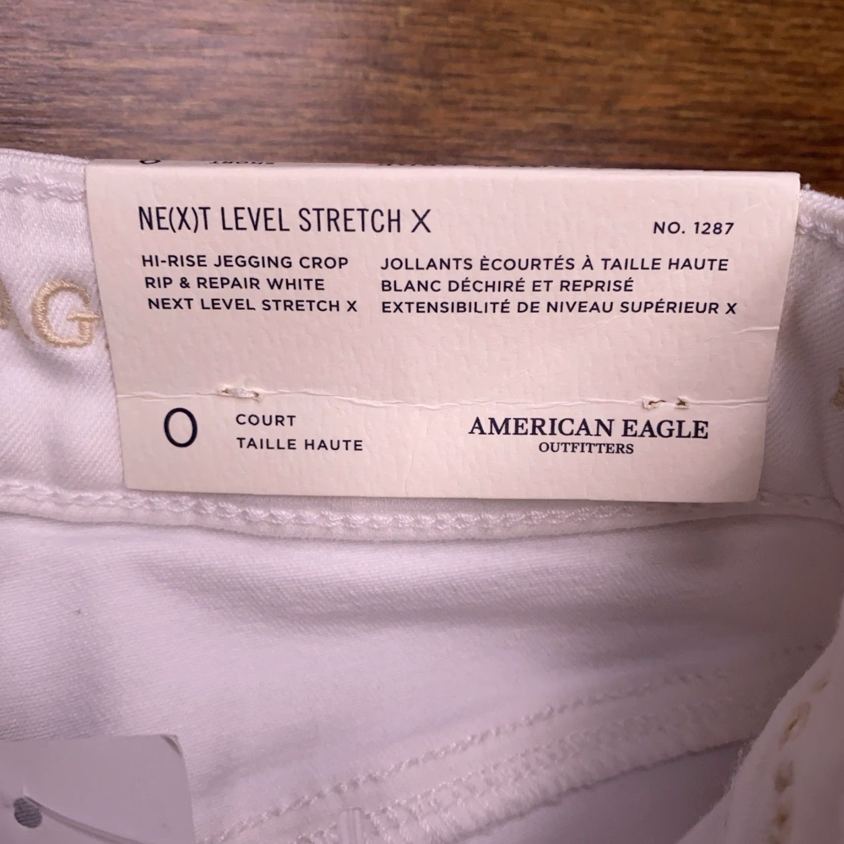 American Eagle Outfitters American Eagle Outfitters Jegging White High Rise 0 Short Denim 5-Pocket Stretch Belt Loops Logo Distressed Light Wash Womens Jeans XS? Size 25" / US 0 / IT 36 - 5 Thumbnail