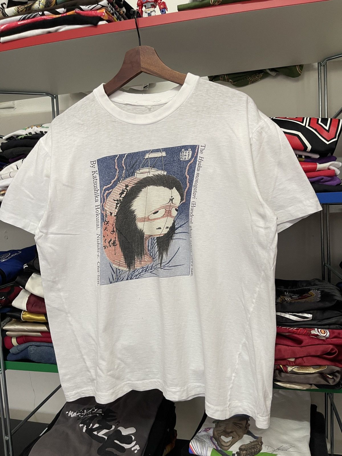 Anime Vintage Rare The Hyaku Monogatari Katsushika Hokusai Tee Size US L / EU 52-54 / 3 - 3 Thumbnail