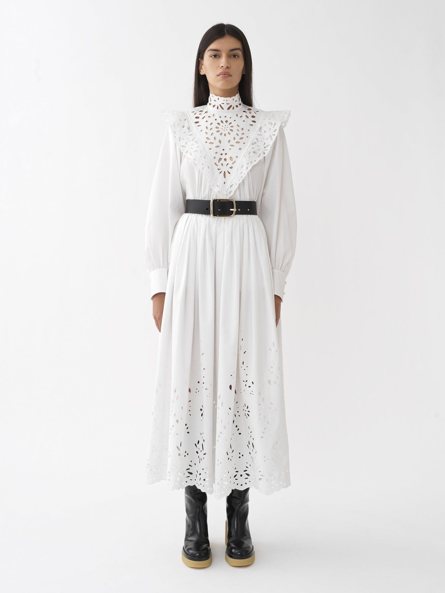 Chloe o1y0825 Maxi Skirt in White Size 30" / US 8 / IT 44 - 3 Thumbnail