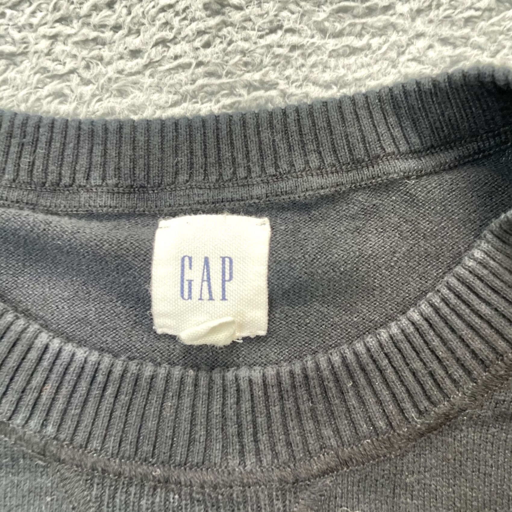 Gap Gap Sweater Mens XL Black Cotton Tight Knit Pullover Crew Neck Winter Wear Casual Classic Size US XL / EU 56 / 4 - 3 Thumbnail