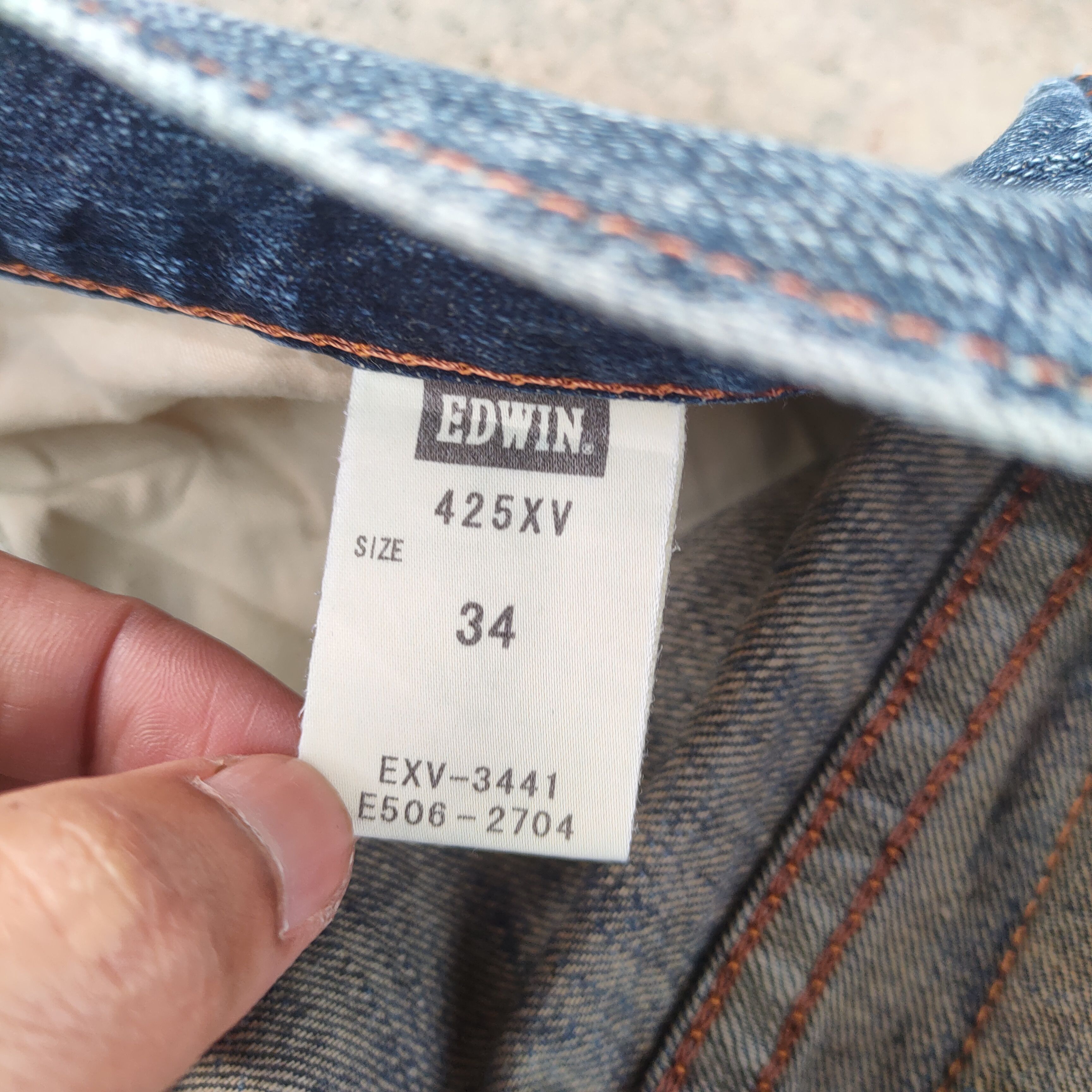 Edwin VINTAGE EDWIN XV FADED RIPPED JEANS DENIM PANTS Size US 37 - 17 Thumbnail
