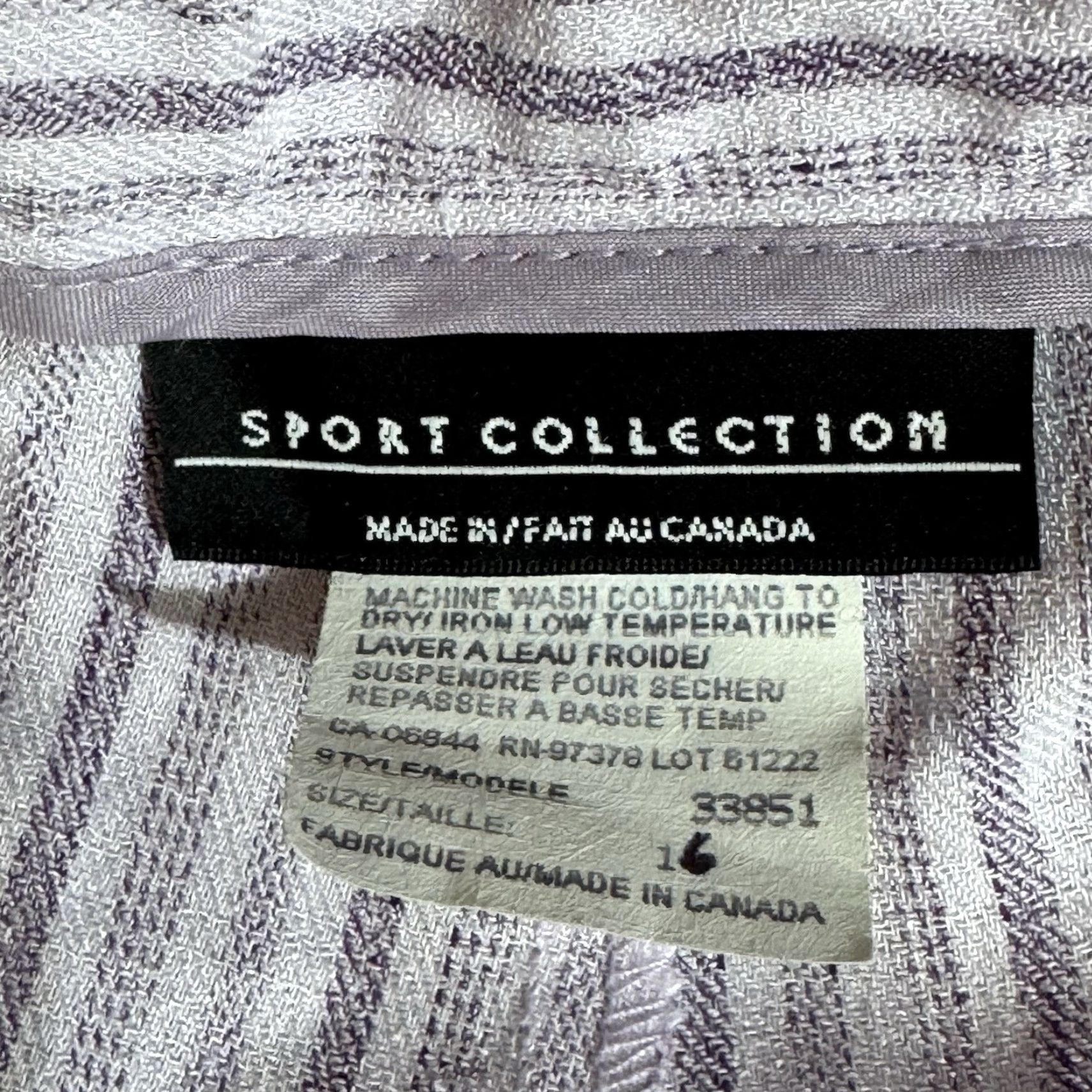 Vintage VINTAGE Pants Womens Size 16 Pinstripe Purple Wide Leg Office Workwear Preppy 90s Y2K Womens Size 38" / US 16 / IT 52 - 7 Thumbnail