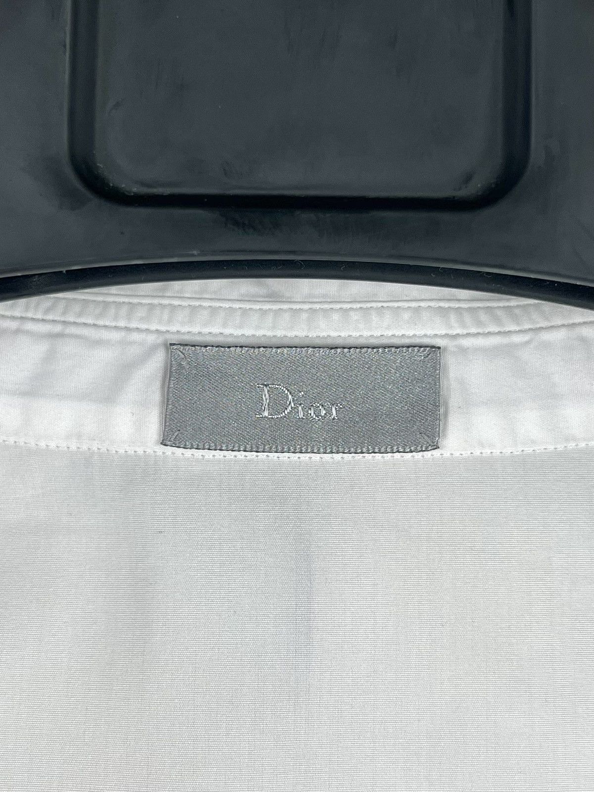 Dior DIOR Shirt Button Up Embroided Metal Stripes White Men's Size US L / EU 52-54 / 3 - 11 Thumbnail