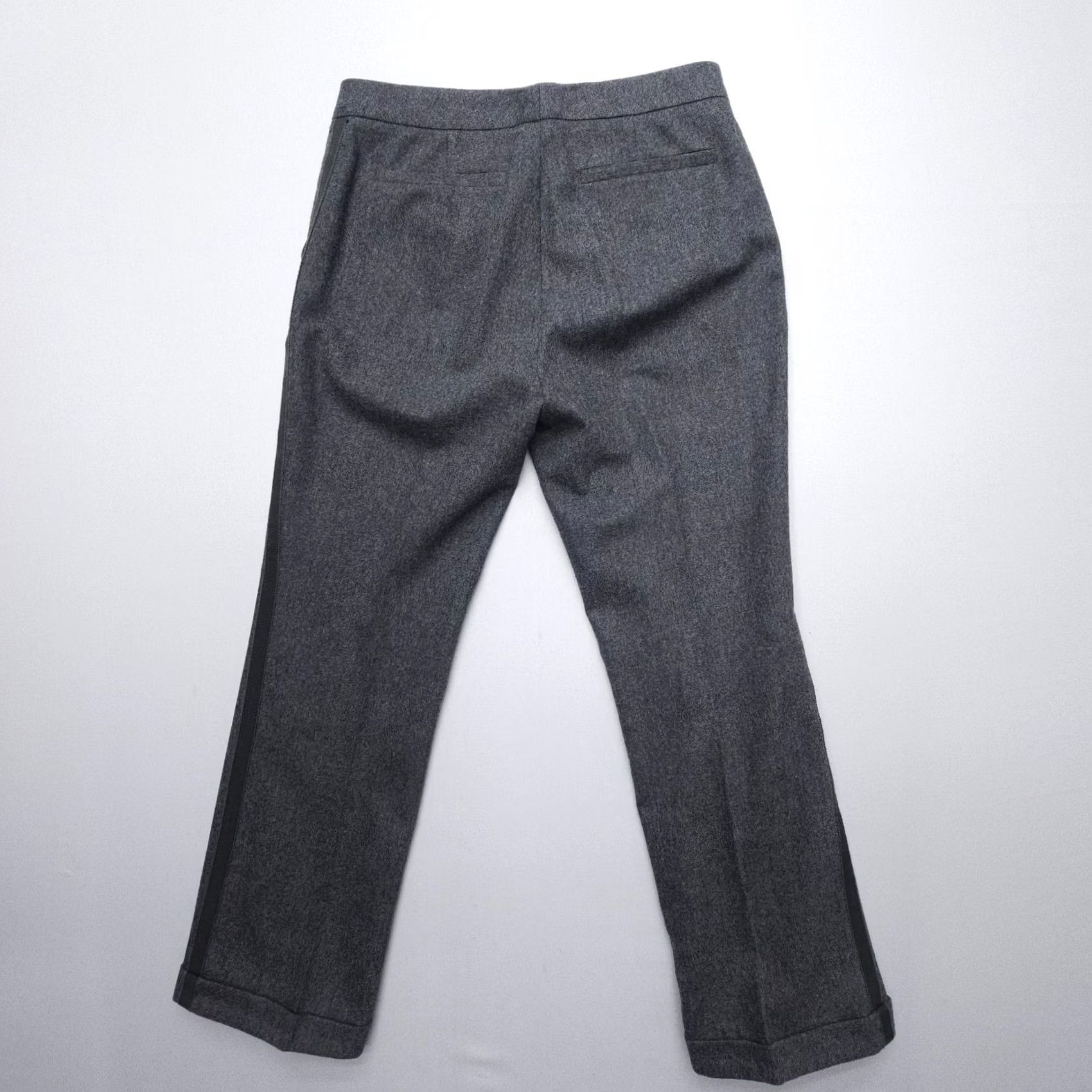 Vintage Et Vous Paris Wool Cashmere Crop Dress Pants Trousers 36 EU (USA 4) Gray Stripe Dress Pants Womens Regular Gray Cotton? Size 27" / US 4 / IT 40 - 3 Thumbnail