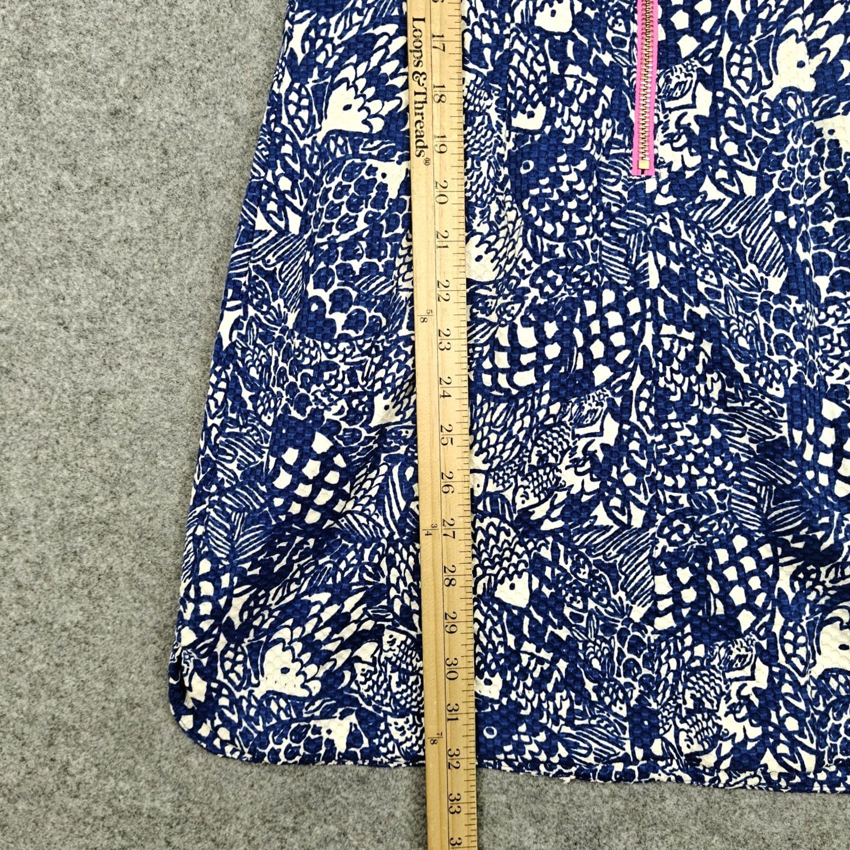 Lilly Pulitzer Lilly Pulitzer Dress Womens 2 Blue Floral Jacquard Embroidered Shift Mini Size XS / US 0-2 / IT 36-38 - 7 Thumbnail