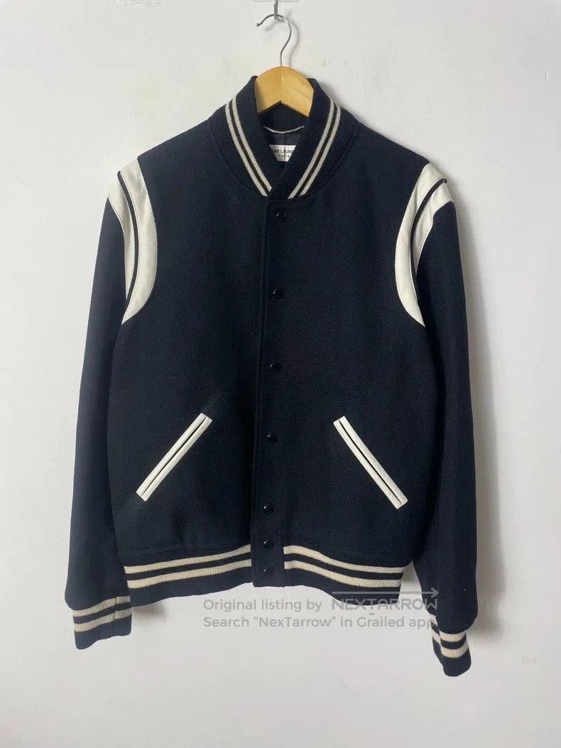 Saint Laurent Paris Saint Laurent Black and White Baseball Jacket. Size US XL / EU 56 / 4 - 1 Thumbnail