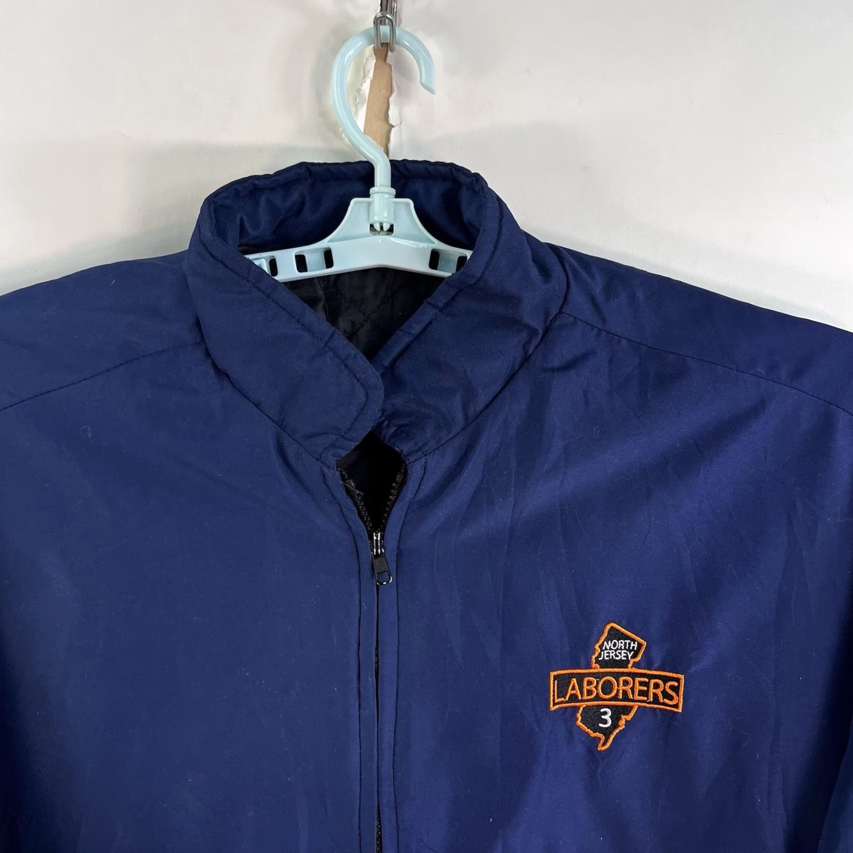 Union Line NJ Laborers #3 Jacket Mens 2XL Blue Quilt Lined USA Made 2XL Wool?