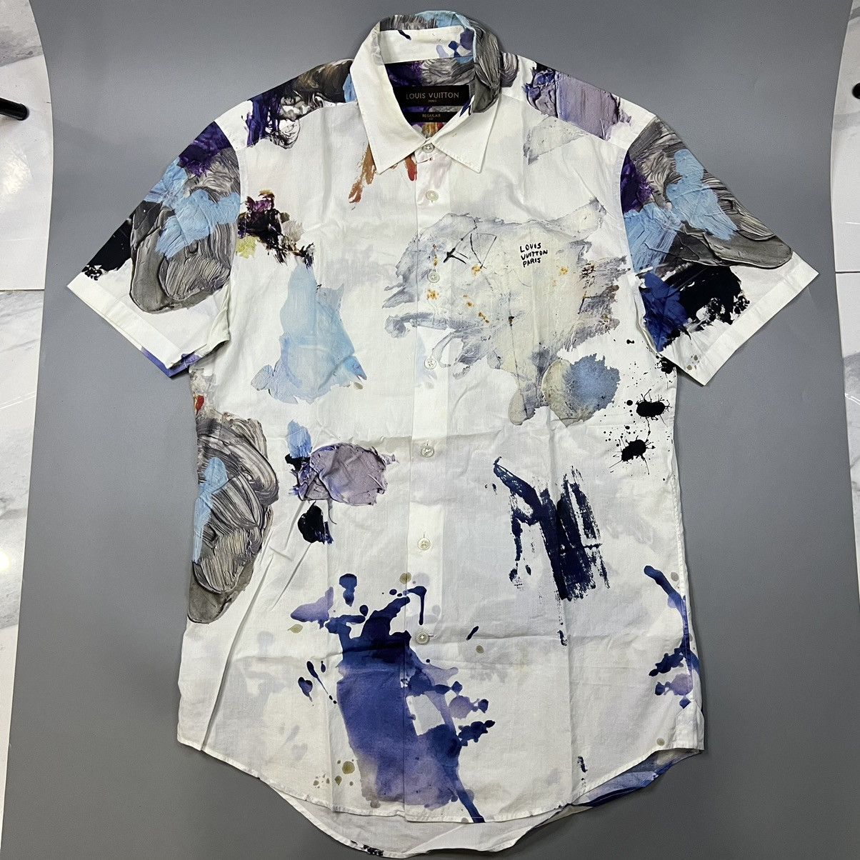 Louis Vuitton Louis Vuitton - 2017 Paint Splatter Print Shirt Size US XS / EU 42 / 0 - 2 Thumbnail