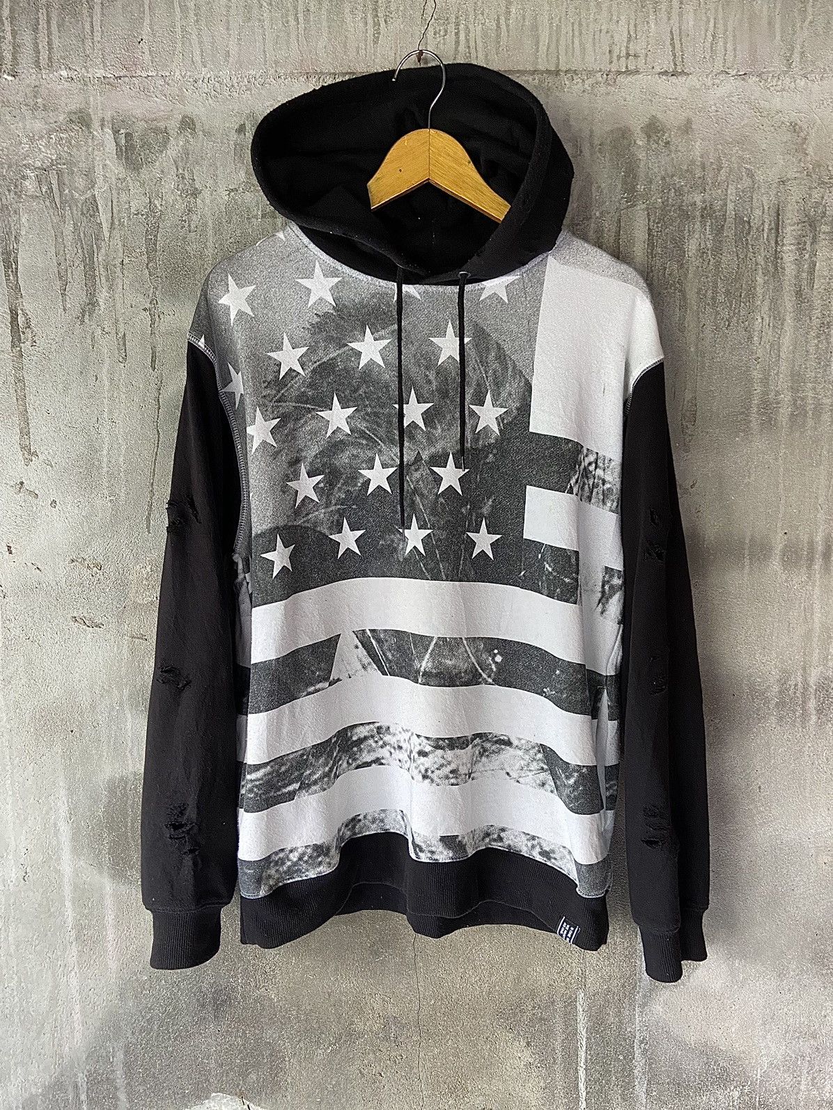 Hysteric Glamour × If Six Was Nine × Japanese Brand B ONE SOUL DISTRESSED HOODIE AMERICAN FLAG Size US L / EU 52-54 / 3 - 1 Thumbnail