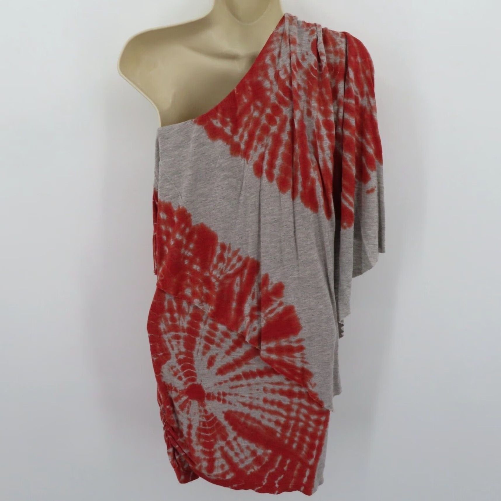 Young Fabulous & Broke Young Fabulous & Broke Dress XS Women Gray Tie Dye One Shoulder T-Shirt Dress Bohemian Casual Short Size XS / US 0-2 / IT 36-38 - 6 Thumbnail