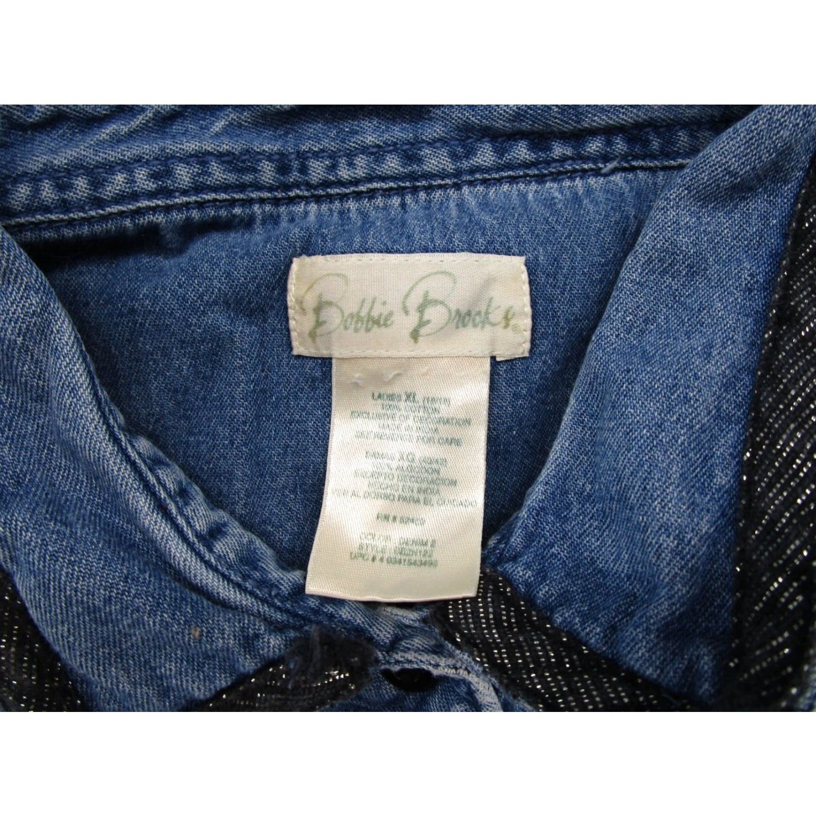 Vintage VINTAGE Bobbie Brooks Denim Long Sleeve Shirt XL Embroidered READ Size XL / US 12-14 / IT 48-50 - 4 Thumbnail
