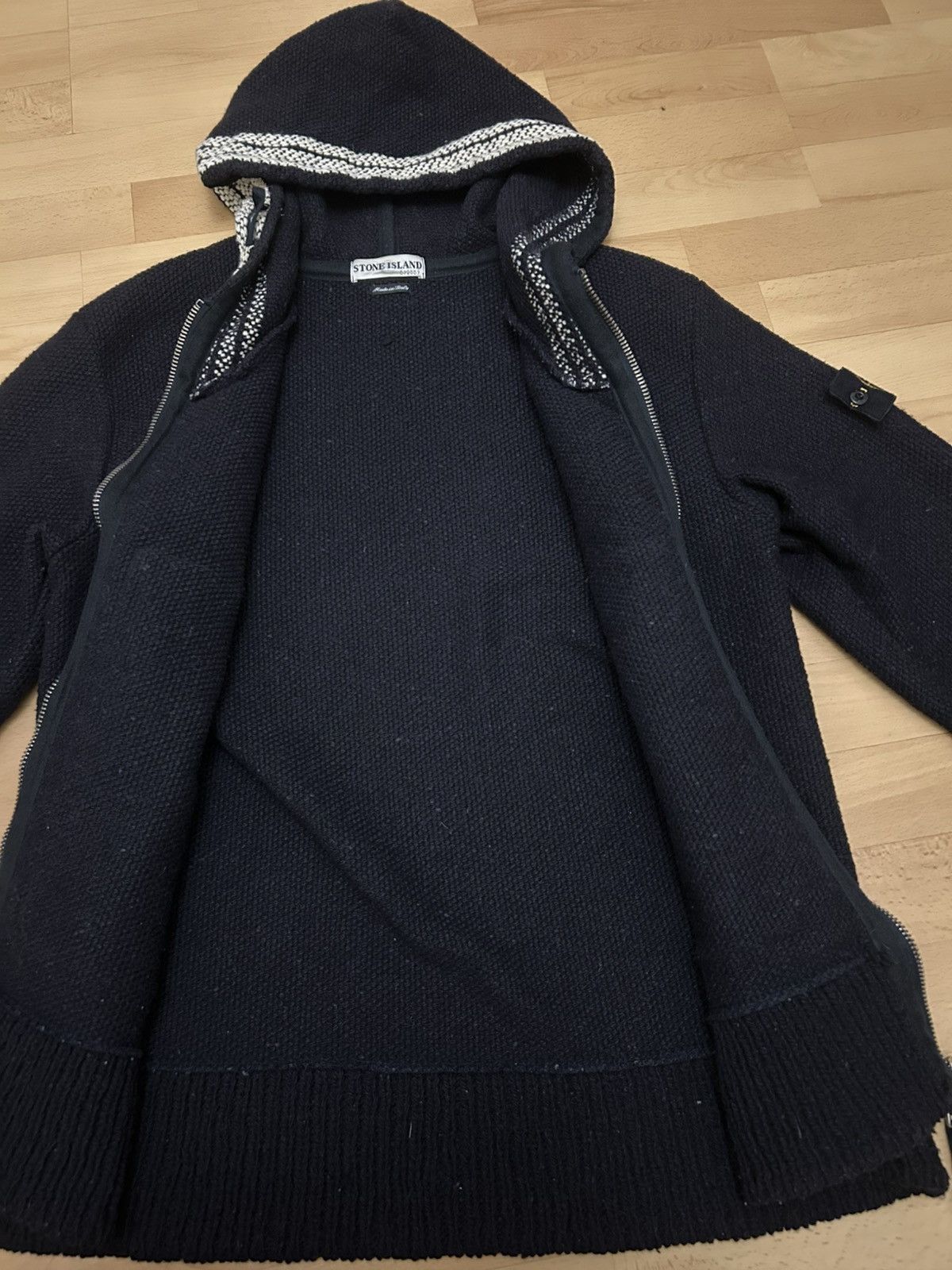 Stone Island Stone Island zip-up knit hoodie Paul Harvey/2001AW Size US L / EU 52-54 / 3 - 8 Thumbnail