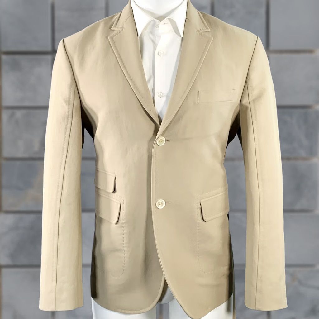 Jacquemus JACQUEMUS LE CHOUCHOU Sport Coat Size 40 Beige Cotton Blend Notch Lapel Size US XXS / EU 40 - 1 Thumbnail
