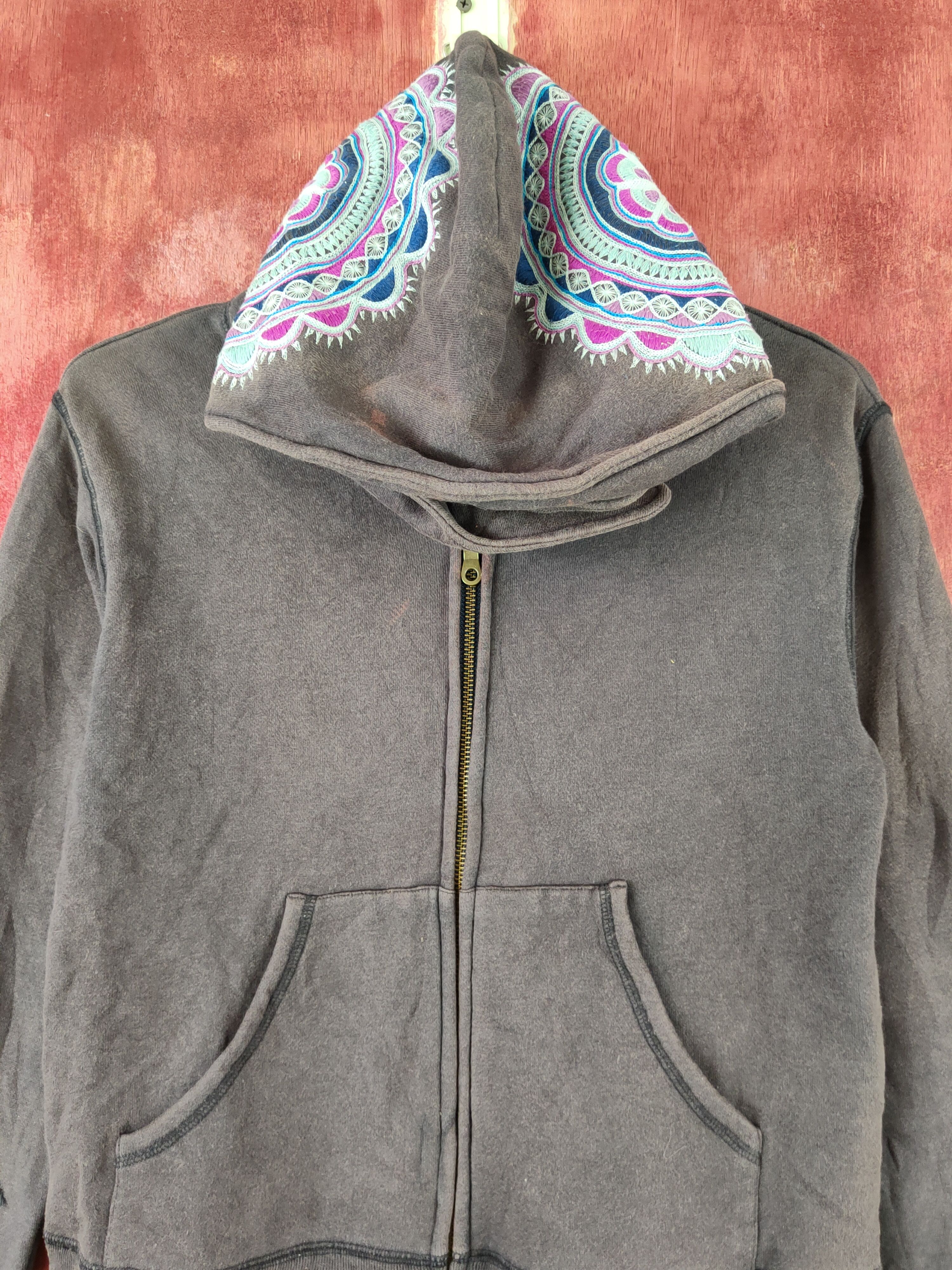 Japanese Brand Archi art Dark Purple Faded Hoodie Sweaters #S2287 Size S / US 4 / IT 40 - 2 Thumbnail