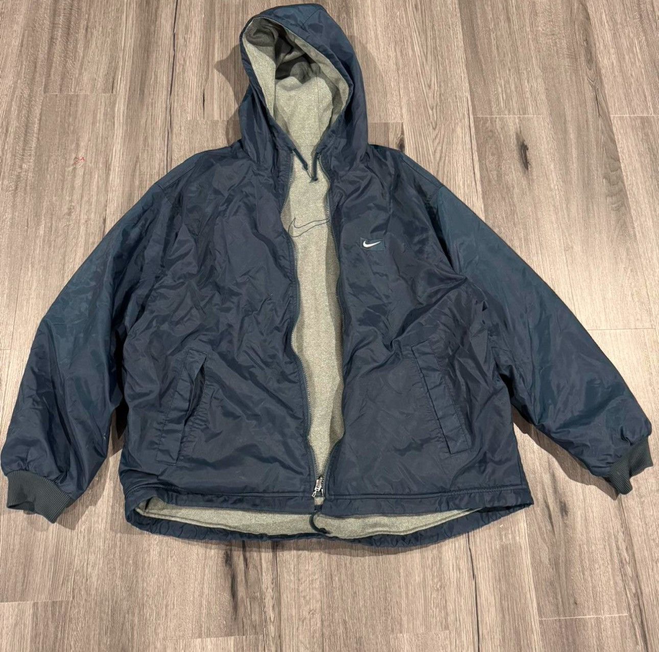 Nike Vintage Nike Reversible Windbreaker and Hoodie Size US L / EU 52-54 / 3 - 3 Thumbnail