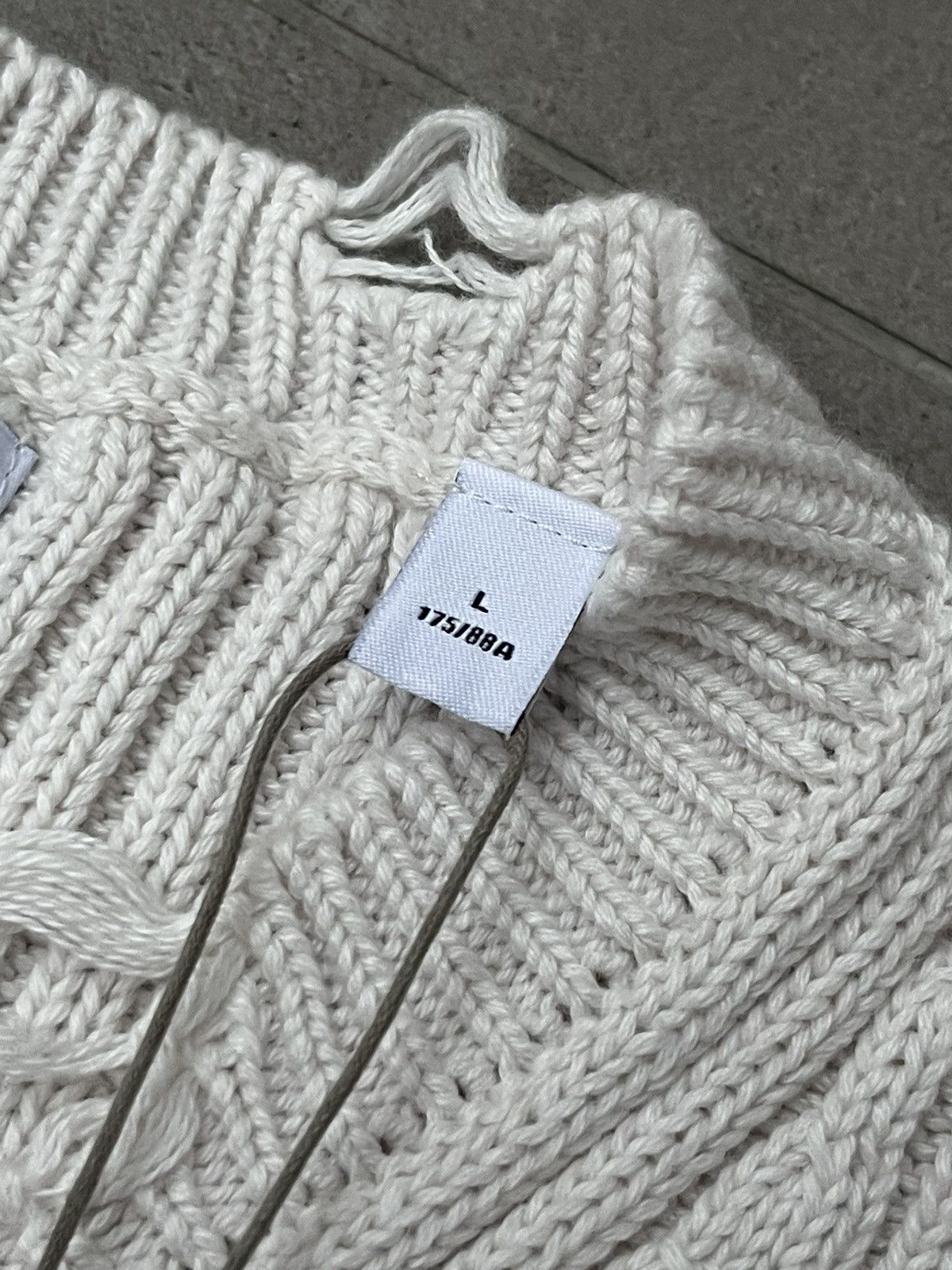 Han Kjobenhavn !DS! SS23 Han Kjobenhavn Distressed Knit Cream Vest Size US L / EU 52-54 / 3 - 21 Thumbnail