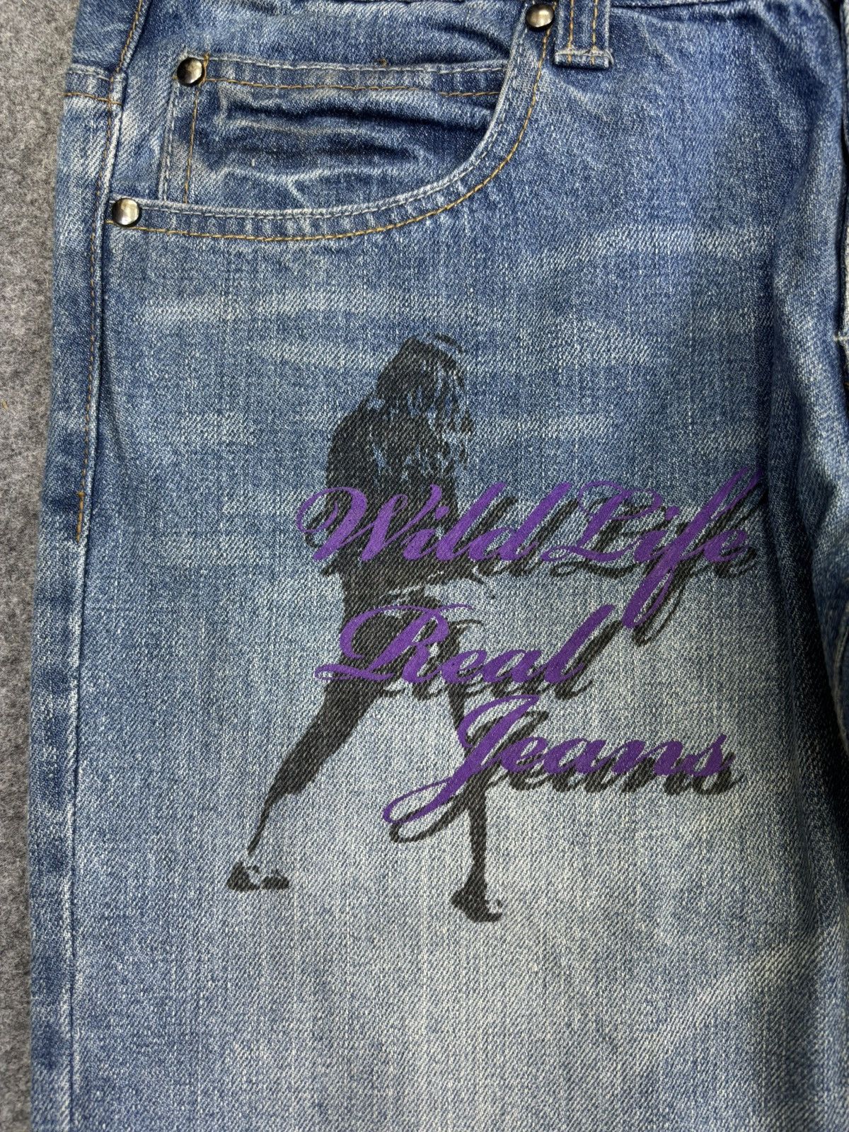 Japanese Brand STATEMENT DENIM🔥Wild Life Japan Hysteric Style Denim F878 Size US 33 - 7 Thumbnail