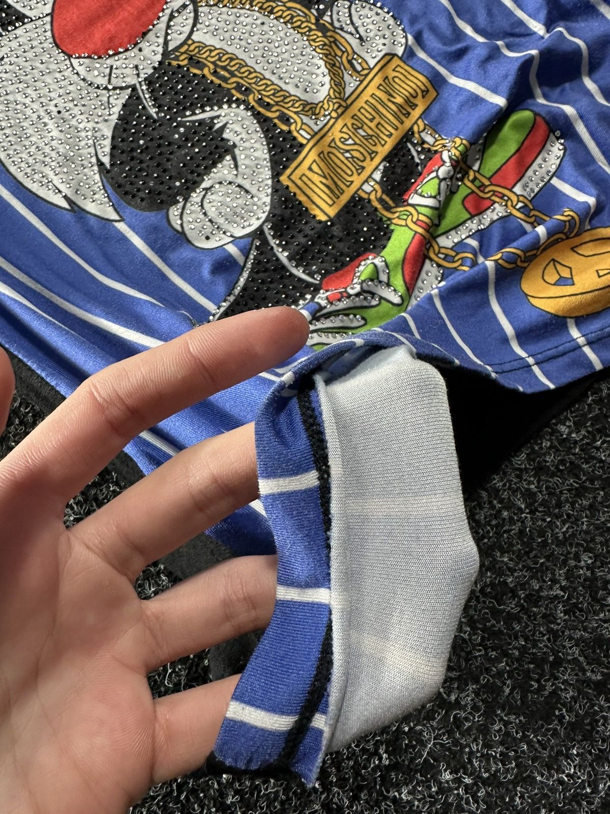 Moschino × Vintage VINTAGE 🔥Moschino BIG LOGO BLUE RARE 90s t-shirt Size S / US 4 / IT 40 - 8 Thumbnail