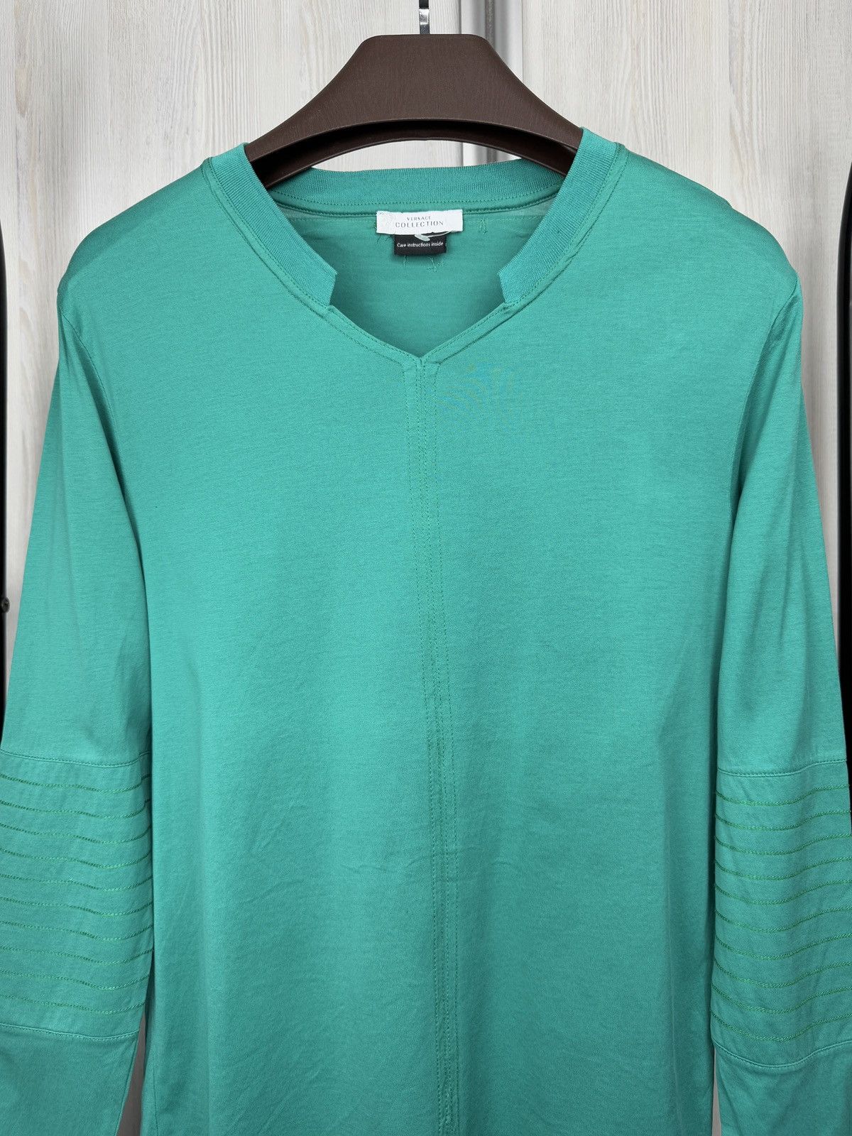 Versace Versace Collection emerald green long sleeve tee shirt Size US L / EU 52-54 / 3 - 1 Thumbnail
