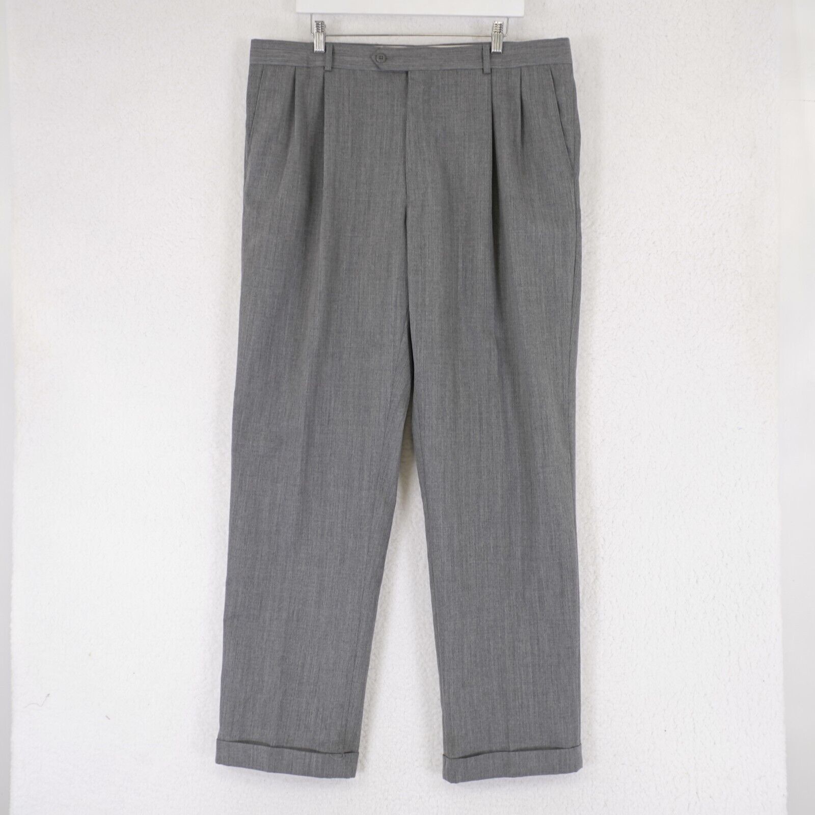 Joseph & Feiss Joseph & Feiss International Twill Wool Blend Gray 38/34 Dre Size 38L - 1 Thumbnail
