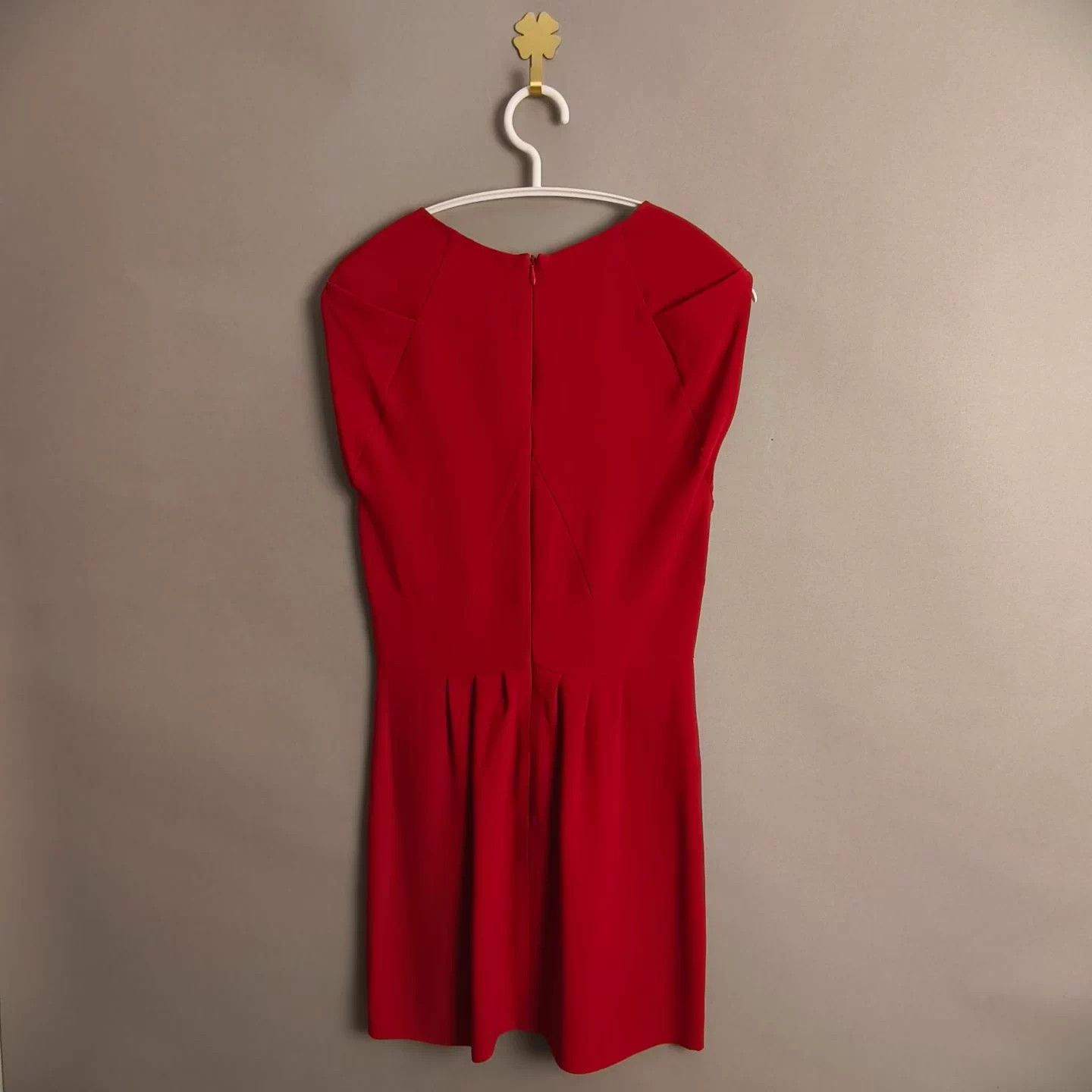 Miu Miu MIU MIU Red Pleated Long Women's Dress Size XS / US 0-2 / IT 36-38 - 2 Thumbnail