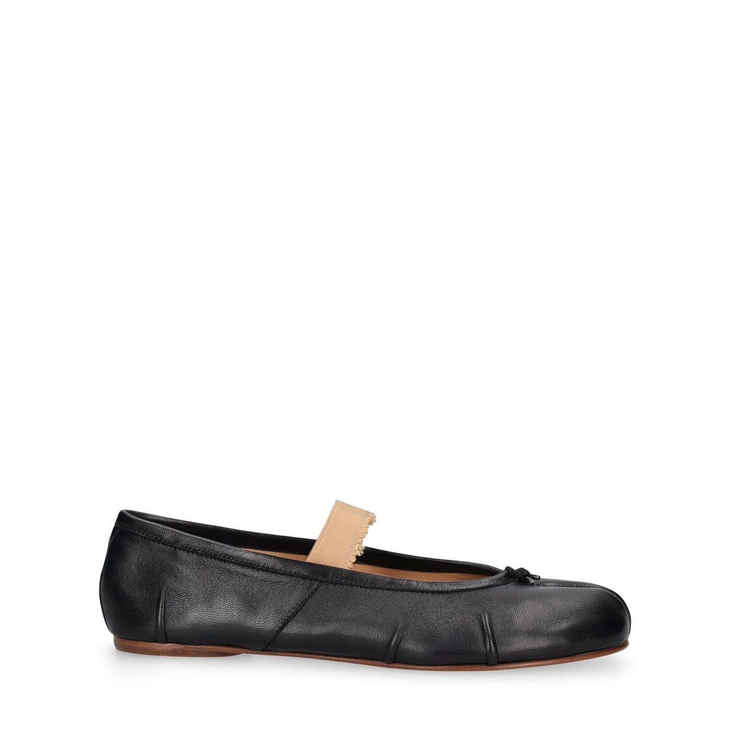 MAISON MARGIELA Tabi $1090 Black Leather Elastic Band Baller