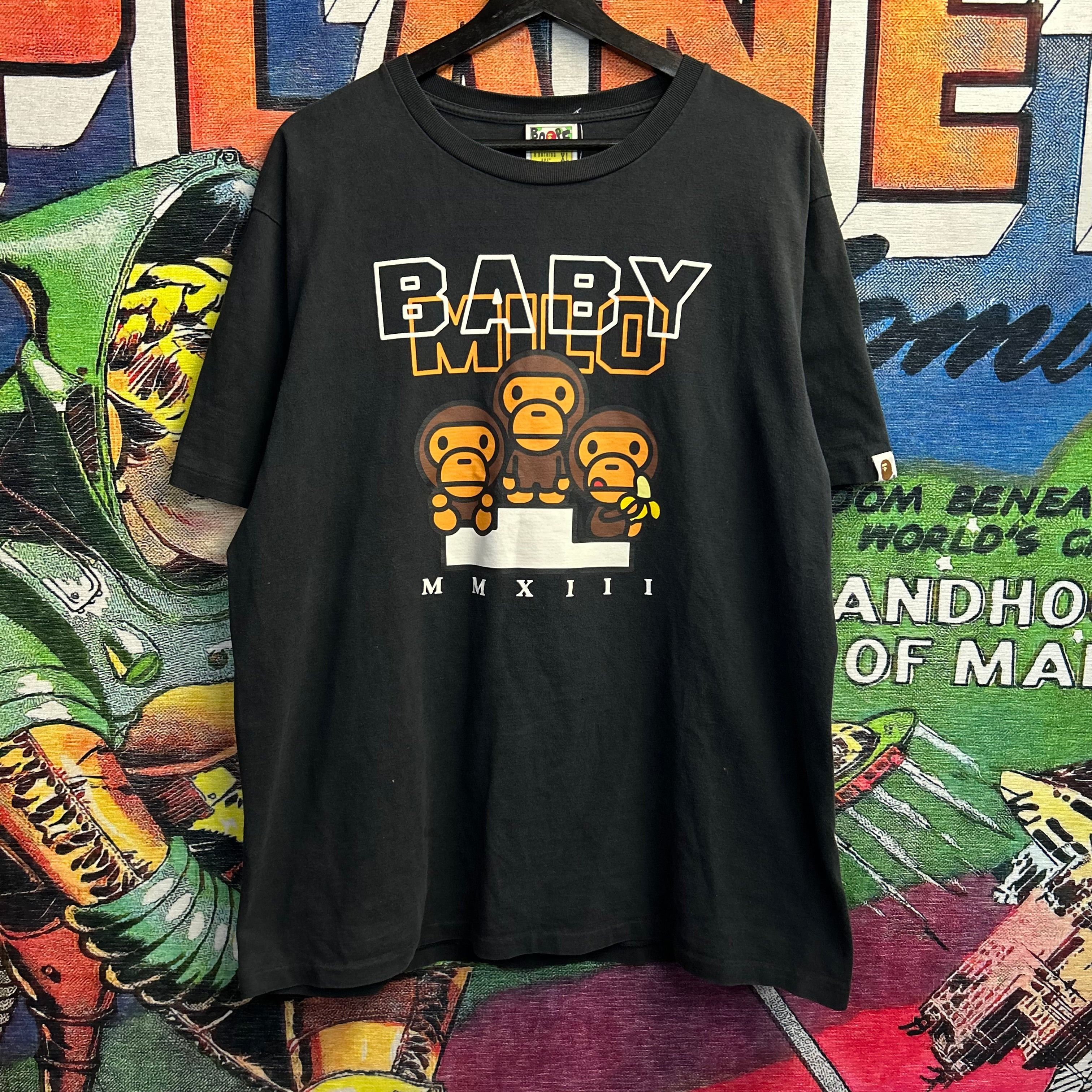 image of Bape Baby Milo Mmxiii Tee Size XL in Black, Men's