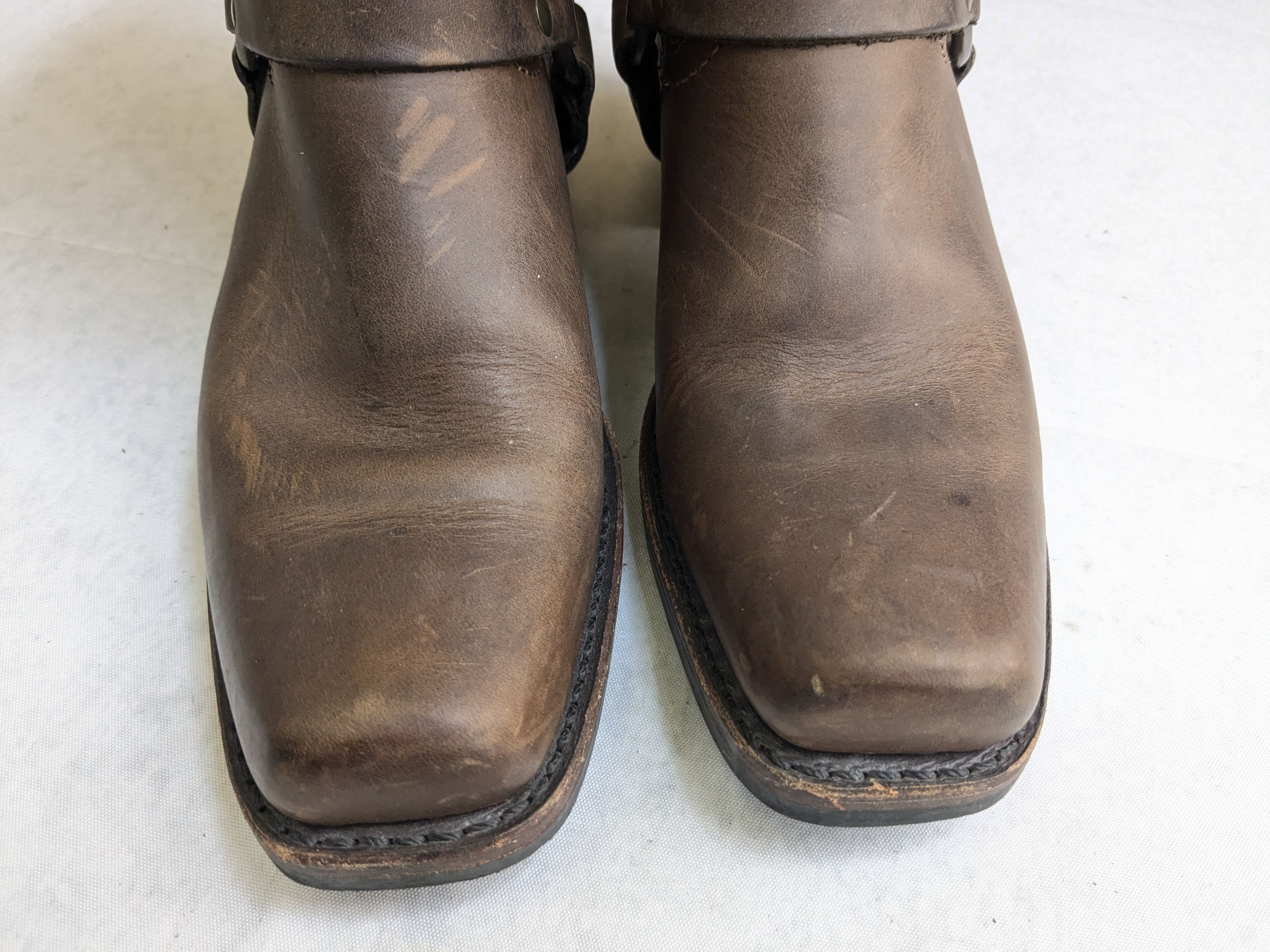 Frye Frye Harness Boots Brown Leather 7 M Leather Buckle Harness Size US 7 / EU 40 - 4 Thumbnail