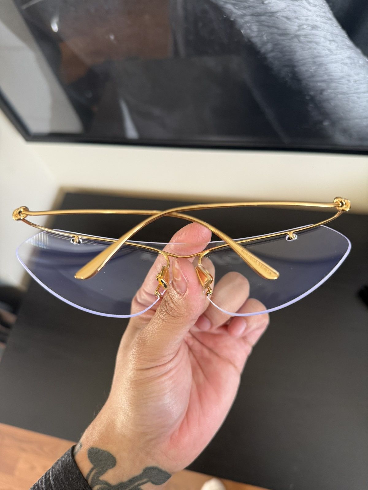 Bottega Veneta Bottega Veneta Knot Shield Sunglasses Size ONE SIZE - 5 Thumbnail