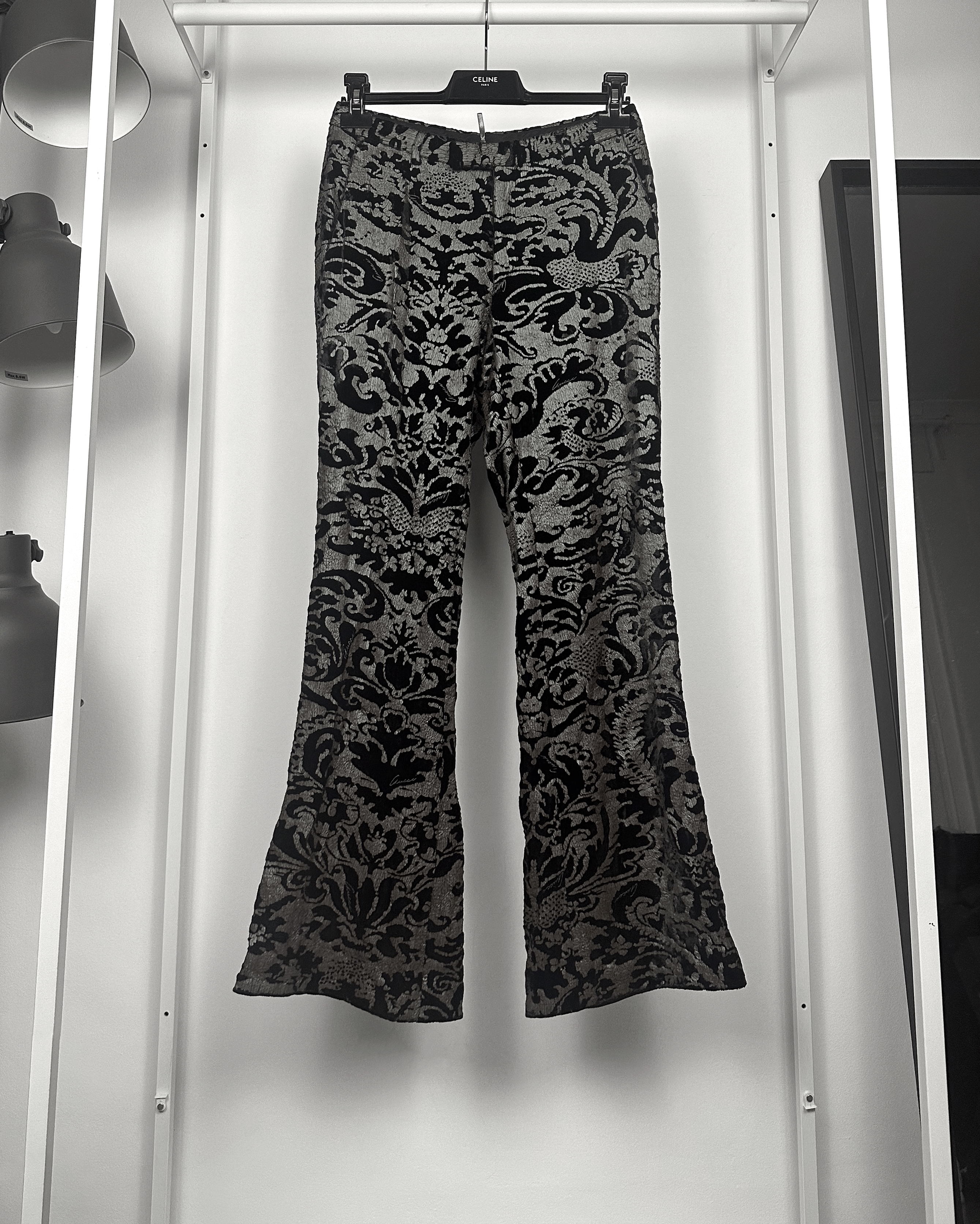 Gucci Gucci Jacquard Floral Pattern Flared Pants Size US 29 - 1 Thumbnail