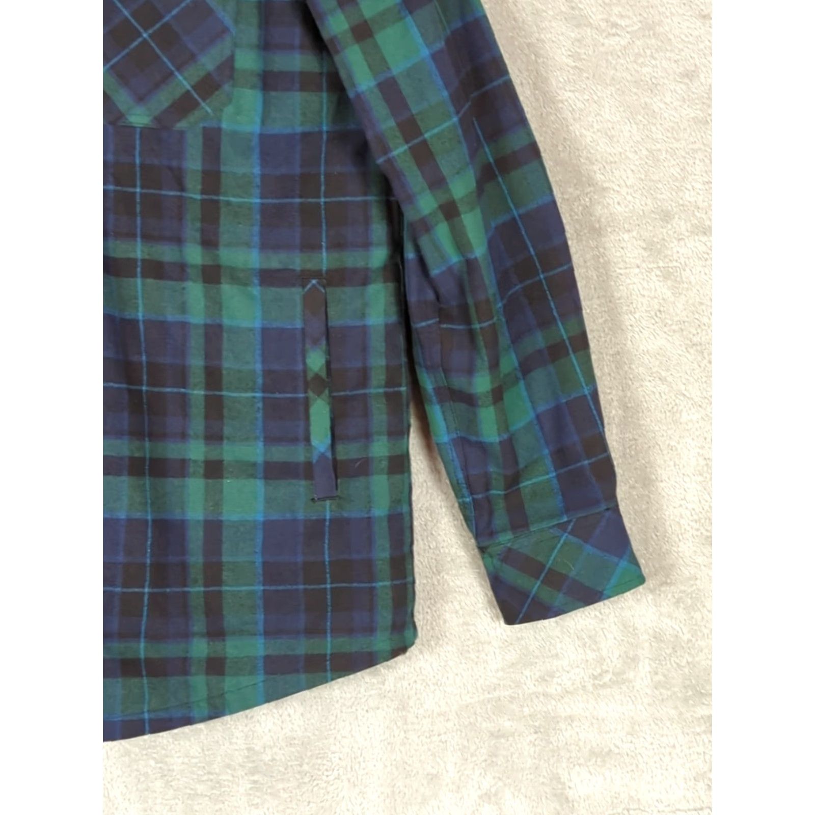 Eddie Bauer Eddie Bauer Flannel Shirt Jacket Womens L Blue Fleece Lined Long Sleeve shacket Size L / US 10 / IT 46 - 4 Thumbnail
