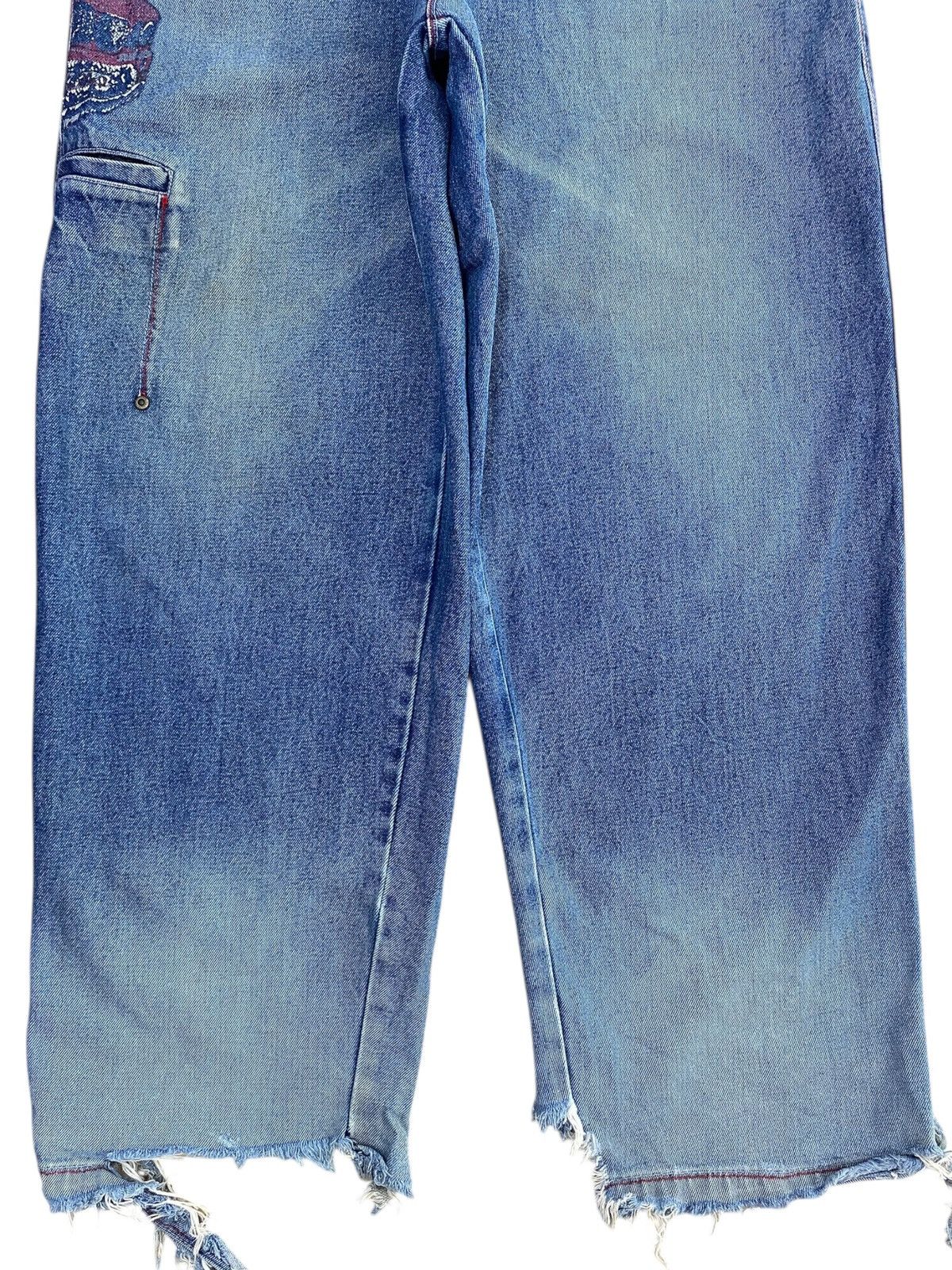 Japanese Brand Japanese Brand Acid Blue Wash Style Baggy Jeans Size US 32 / EU 48 - 9 Thumbnail