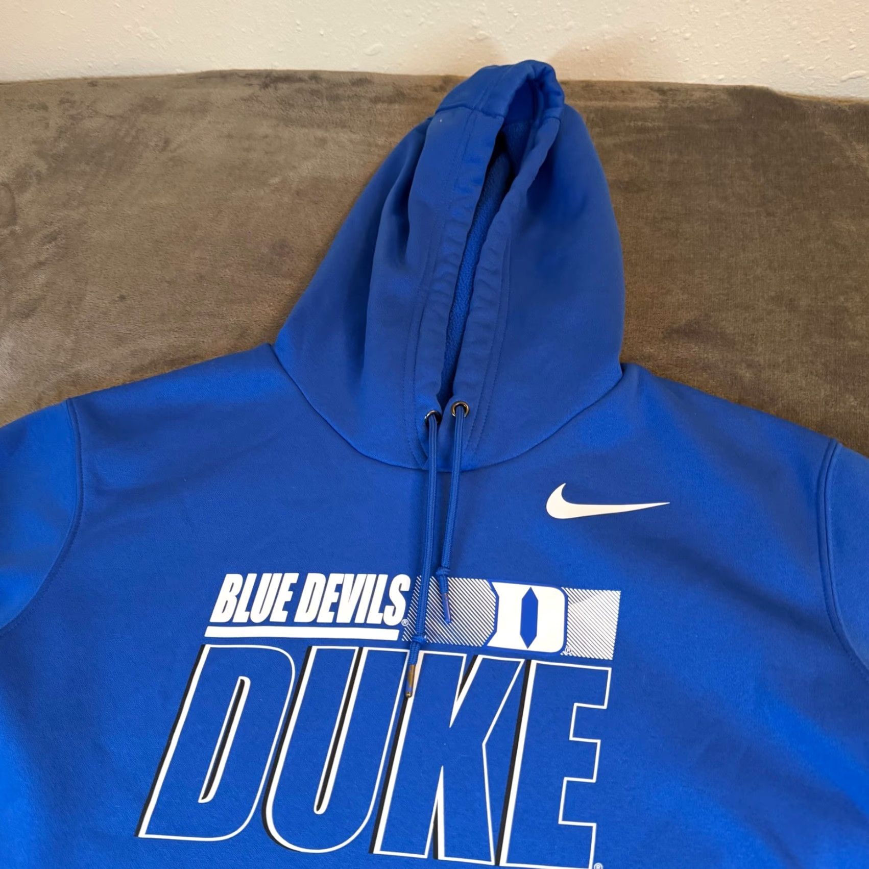 Nike Nike Duke Blue Devils Dri-FIT Colorblock Hoodie Blue Black On-Field Mens XL Size US XL / EU 56 / 4 - 2 Thumbnail