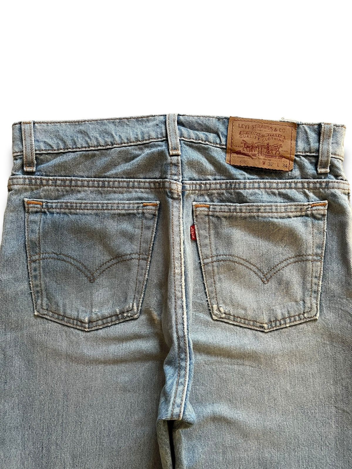 Levi's SALES🔥Vintage 90s Levis 510 Light Wash Distress Loose Jeans Size US 31 - 8 Thumbnail